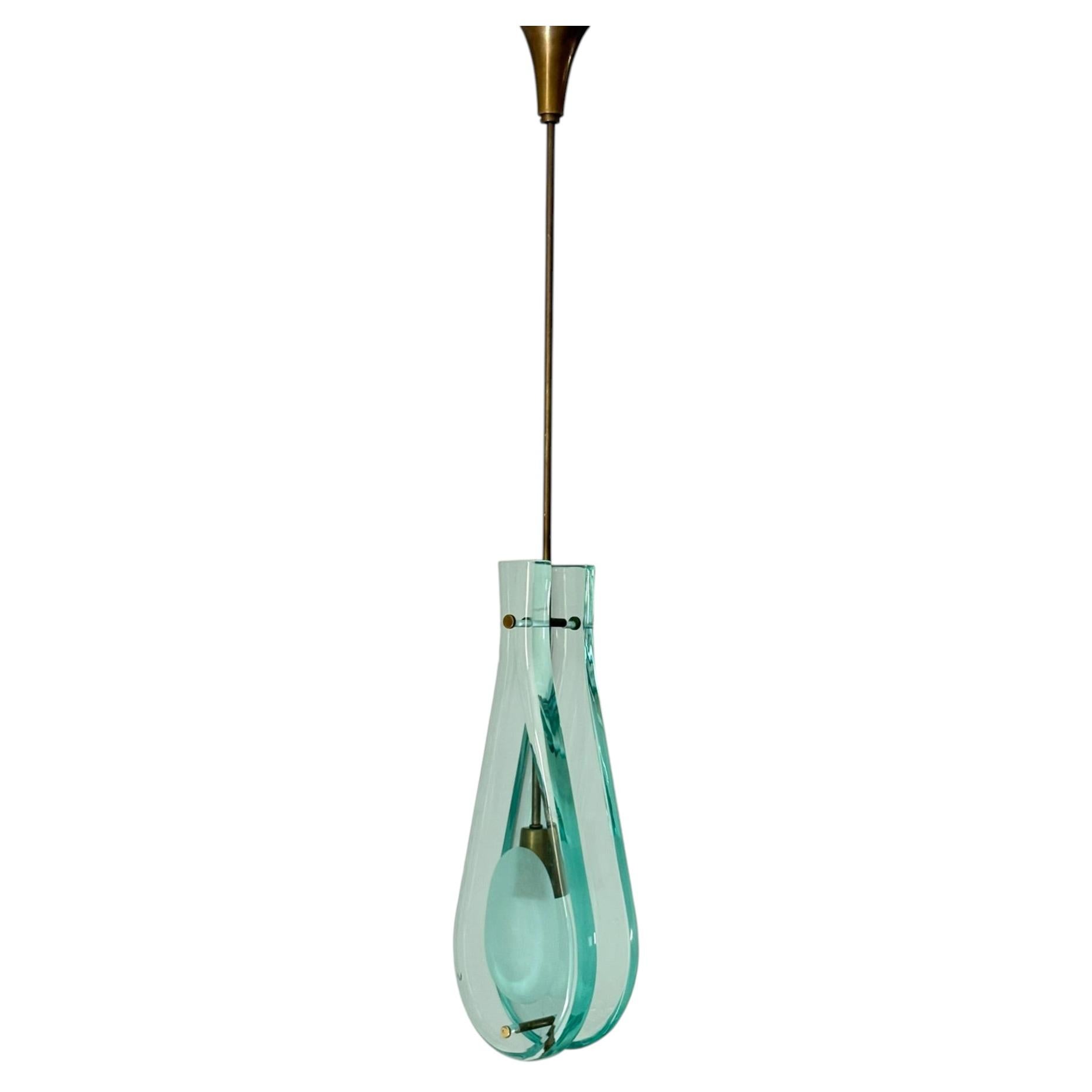 Max Ingrad teardrop chandelier for Fontana Arte, mod.2259, Italy