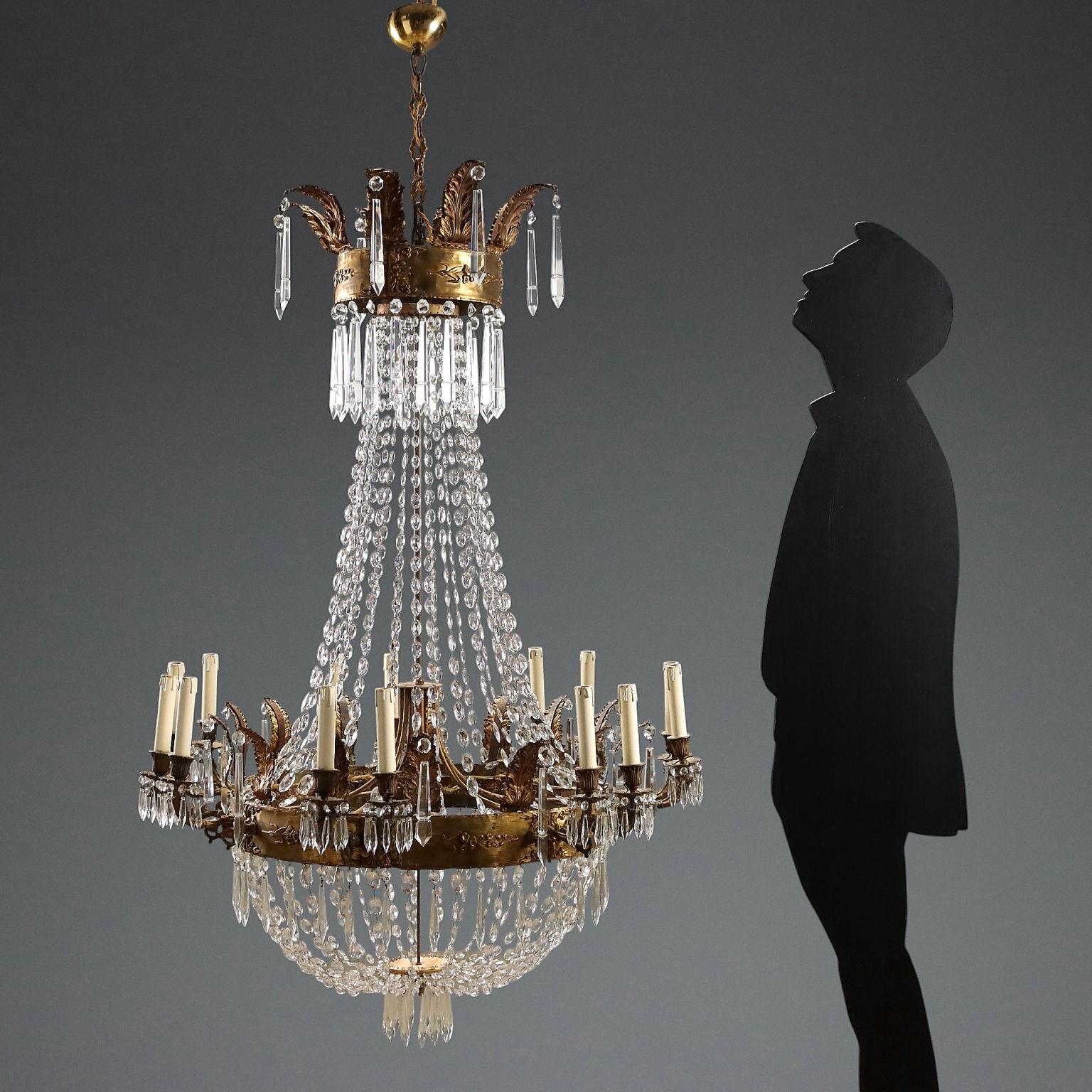 Lampadario a Mongolfiera Italia Ultimo Quarto XIX Secolo (Sonstiges) im Angebot