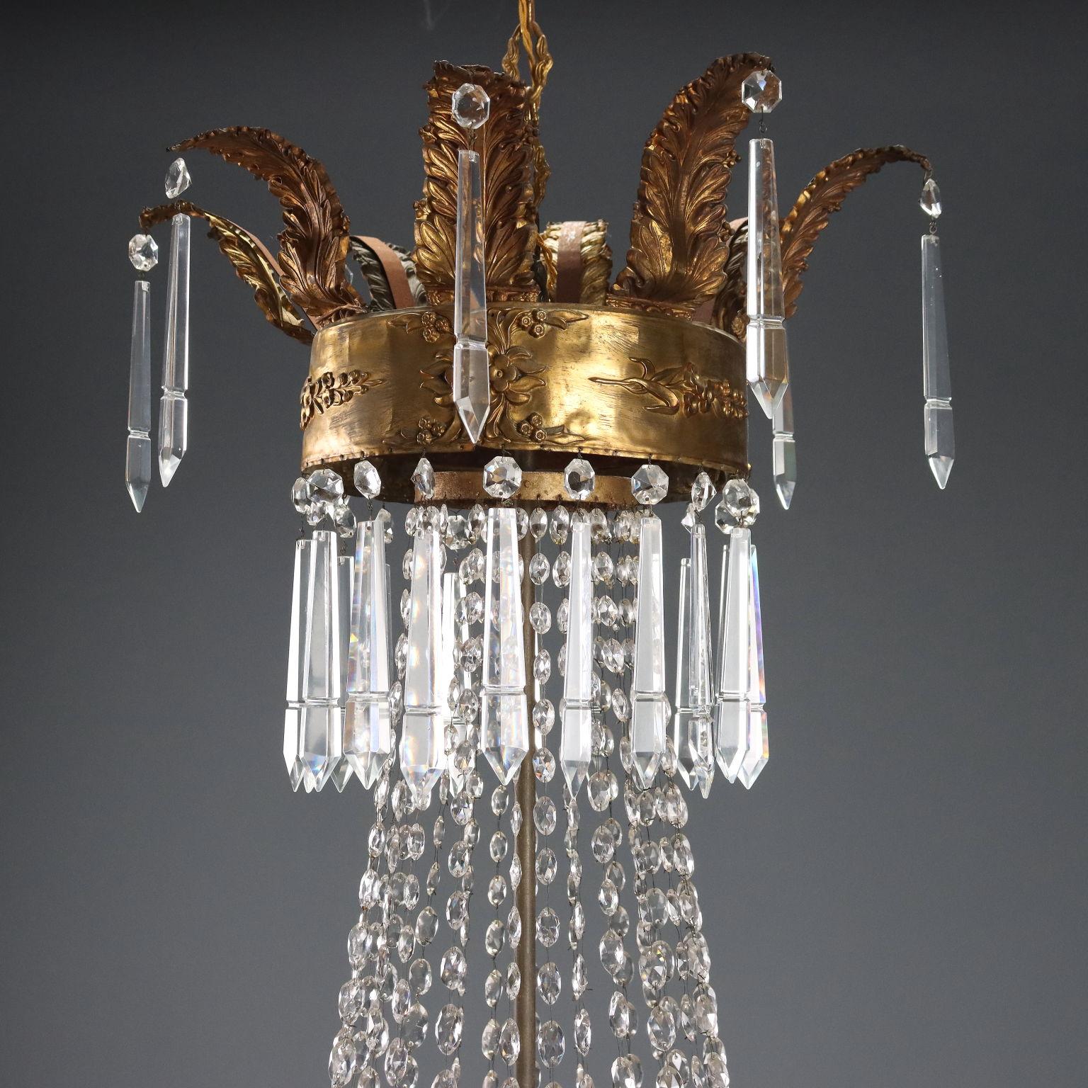 Lampadario a Mongolfiera Italia Ultimo Quarto XIX Secolo (Italian) im Angebot