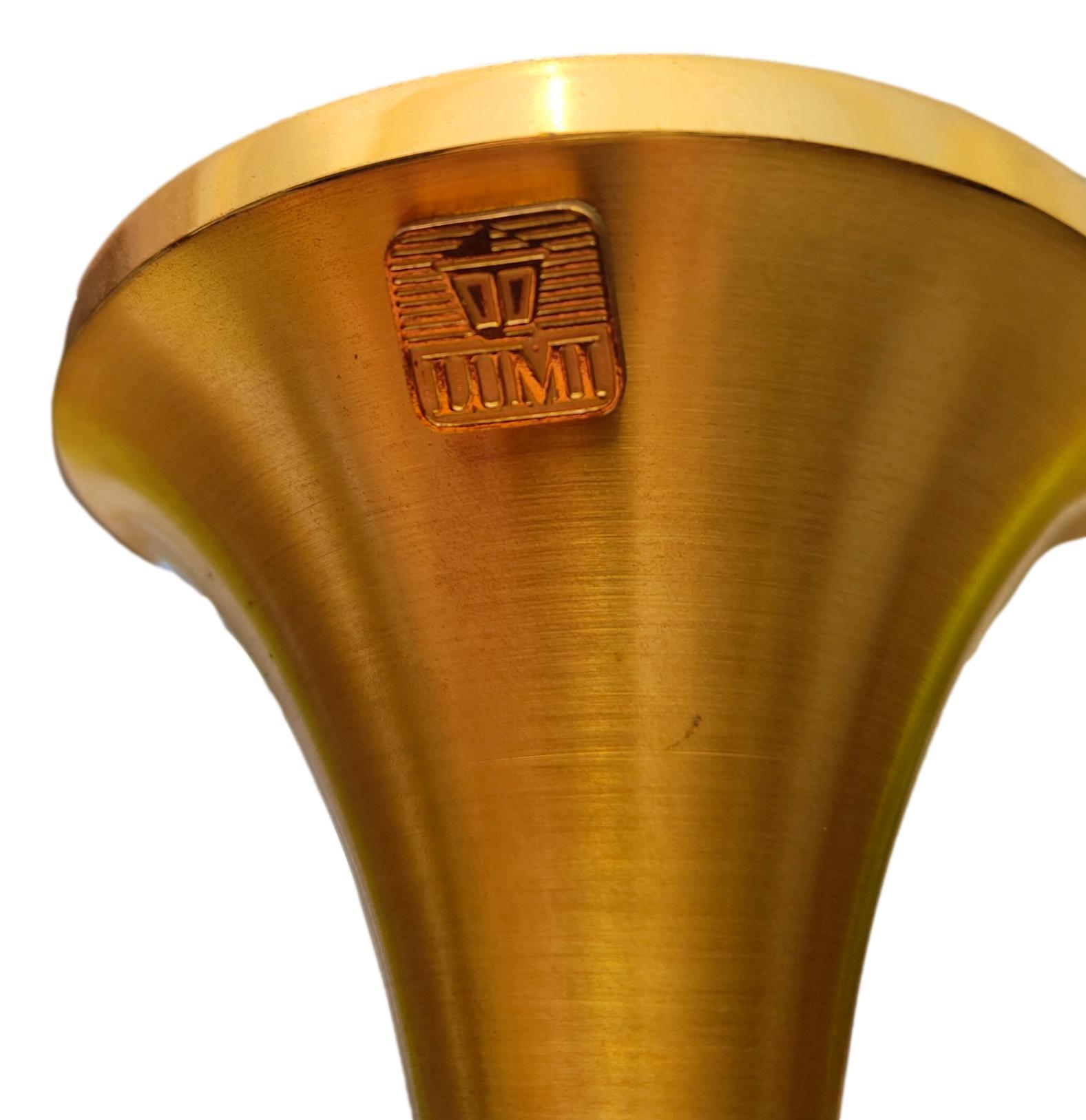 Metal eight light chandelier design oscar torlasco for lumi milano 1950s signed For Sale