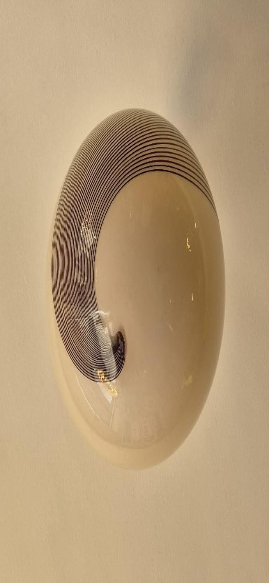 Lampadario a sfera in vetro di Murano di Venini In Good Condition For Sale In Palermo, IT