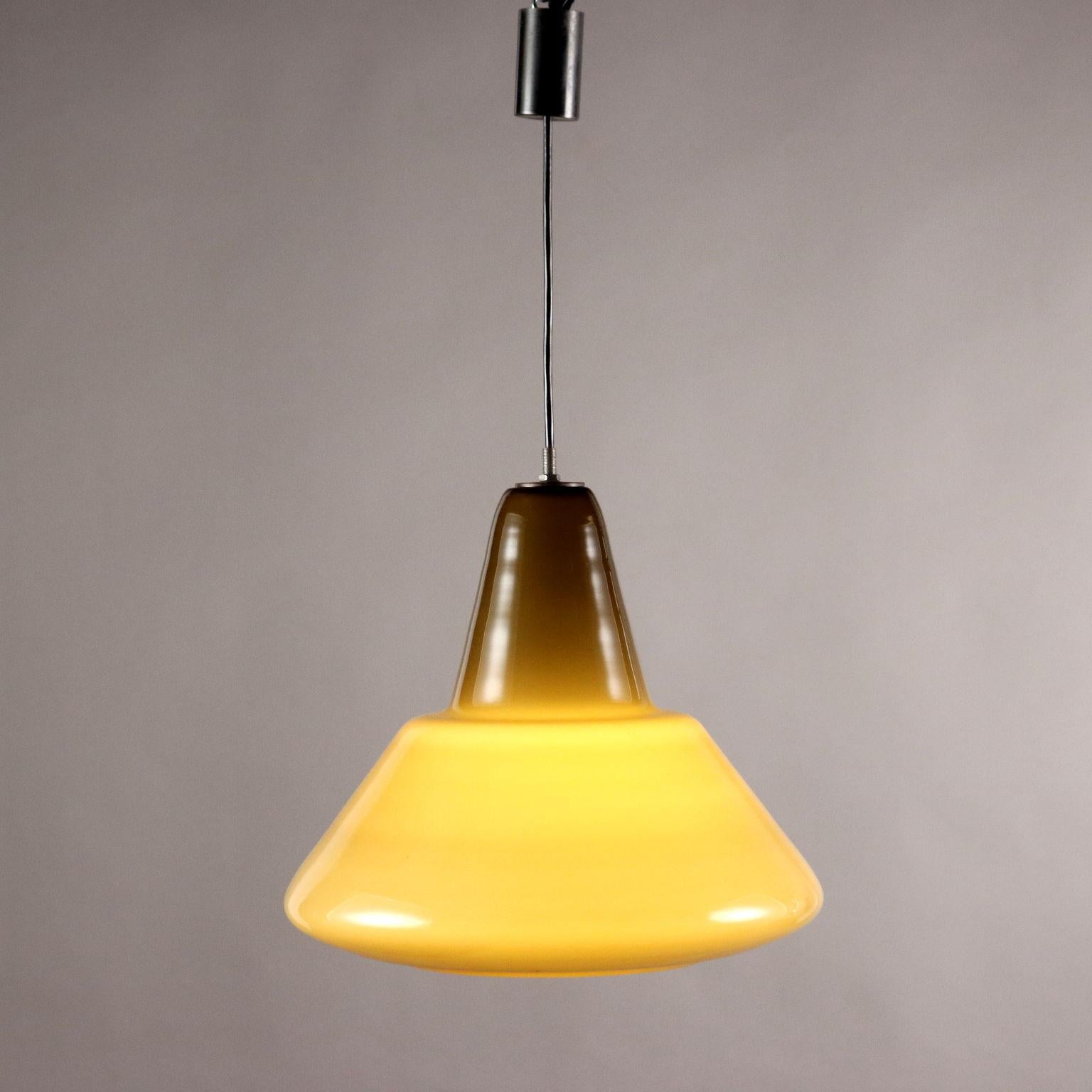 Lampada a soffitto in vetro colorato. Buone condizioni.