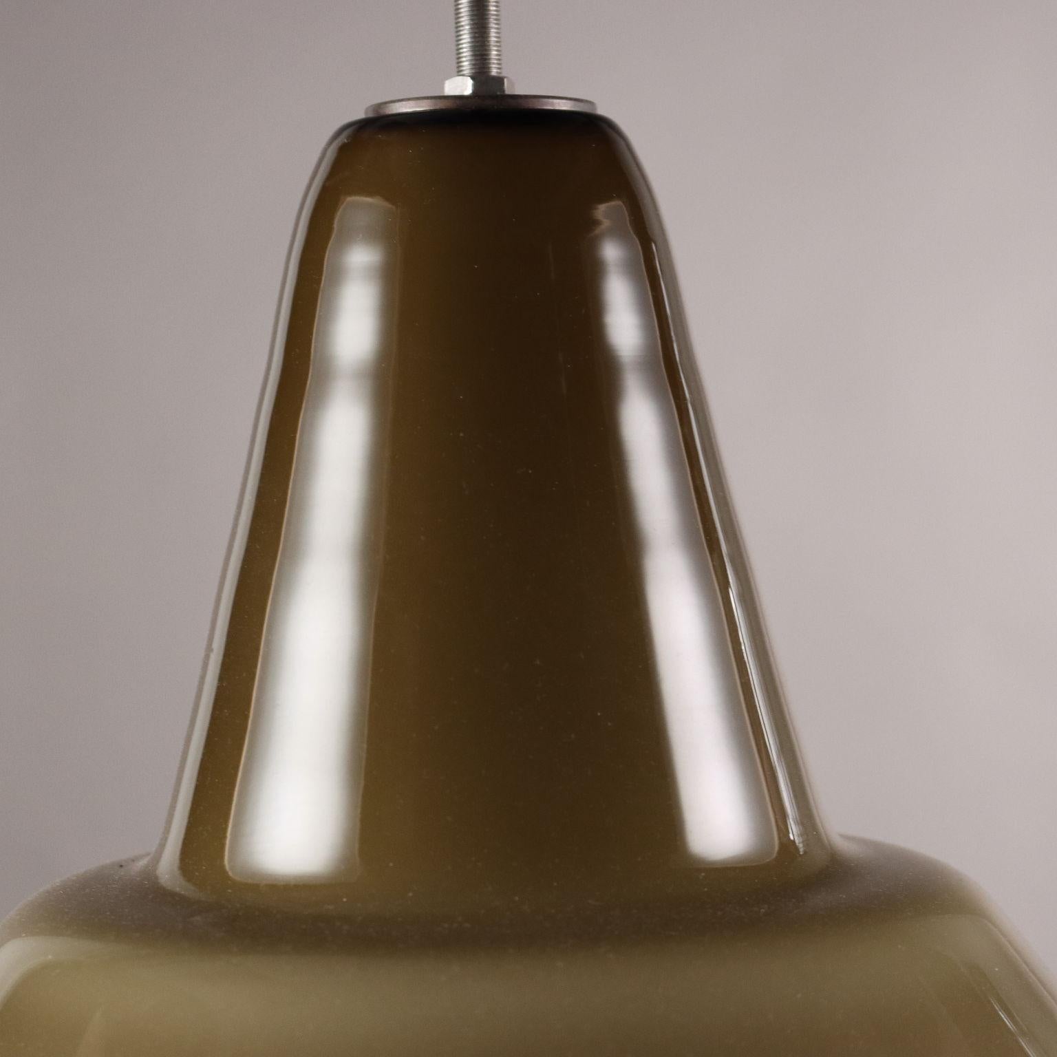 Lampadario a soffitto Anni 60 con vetro giallo in vendita 1