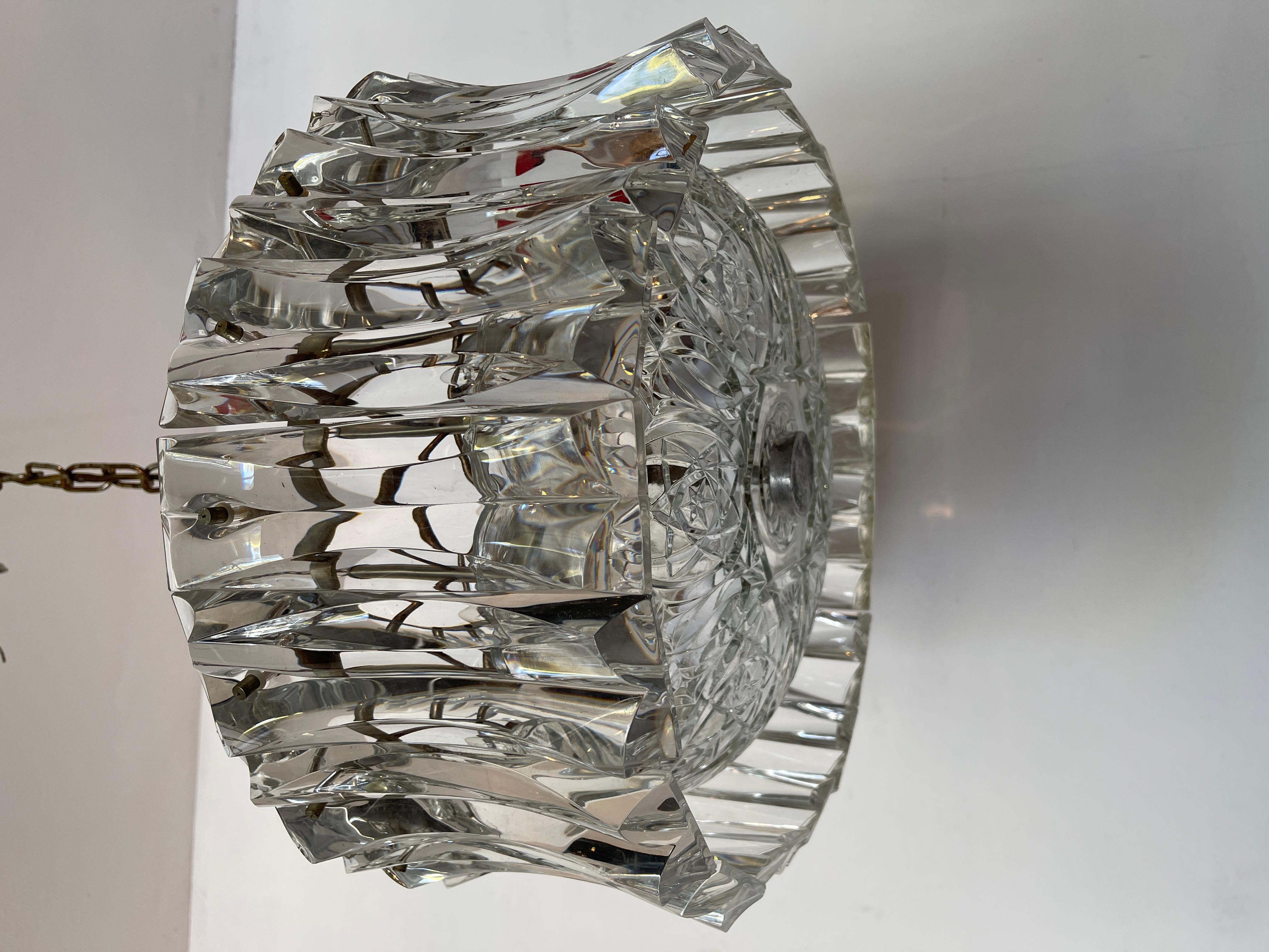 Italian Lampadario a sospensione a 3 luce Murano stile Pablo Venini anni '60 in vendita