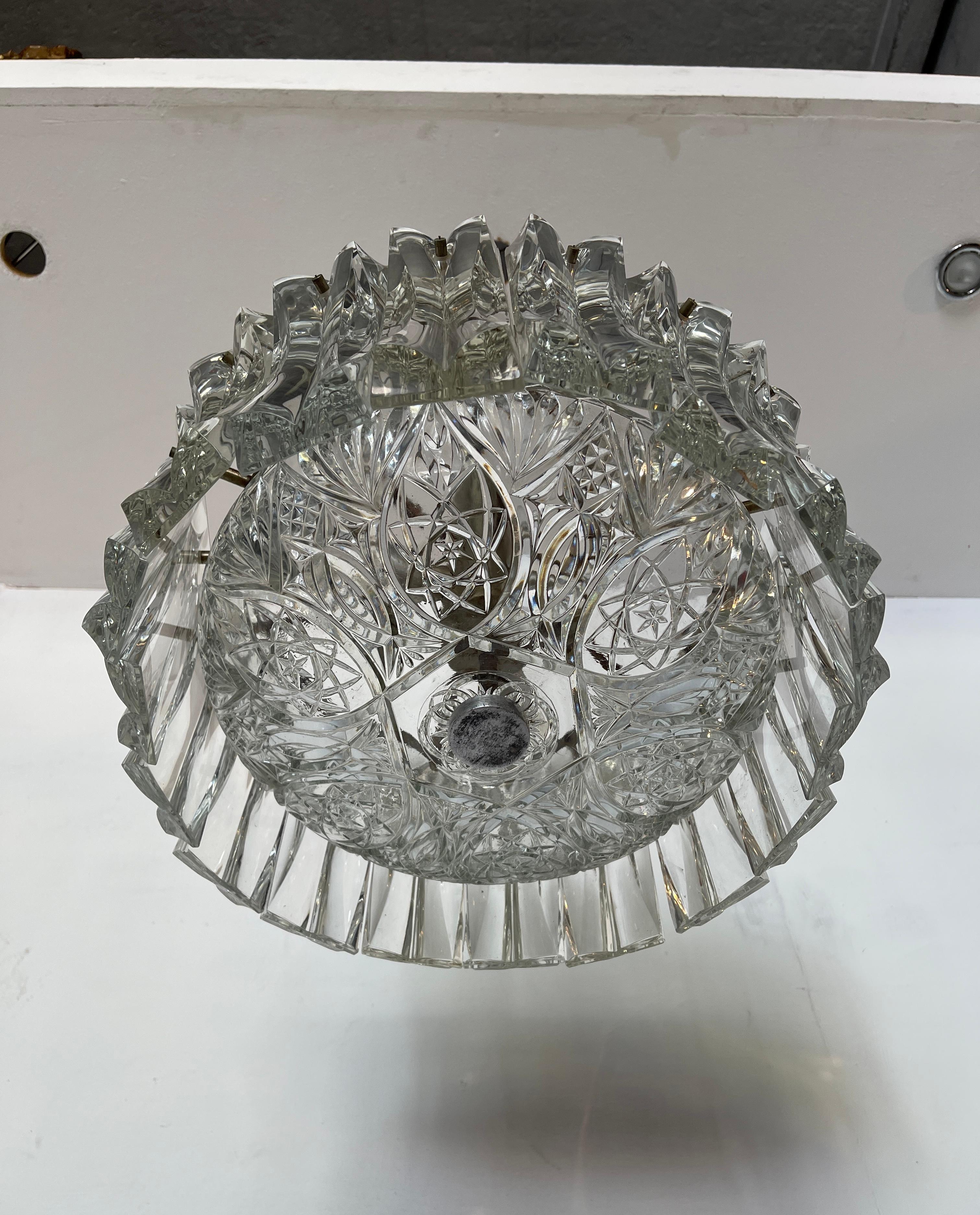 Altro Lampadario a sospensione a 3 luce Murano stile Pablo Venini anni '60 in vendita