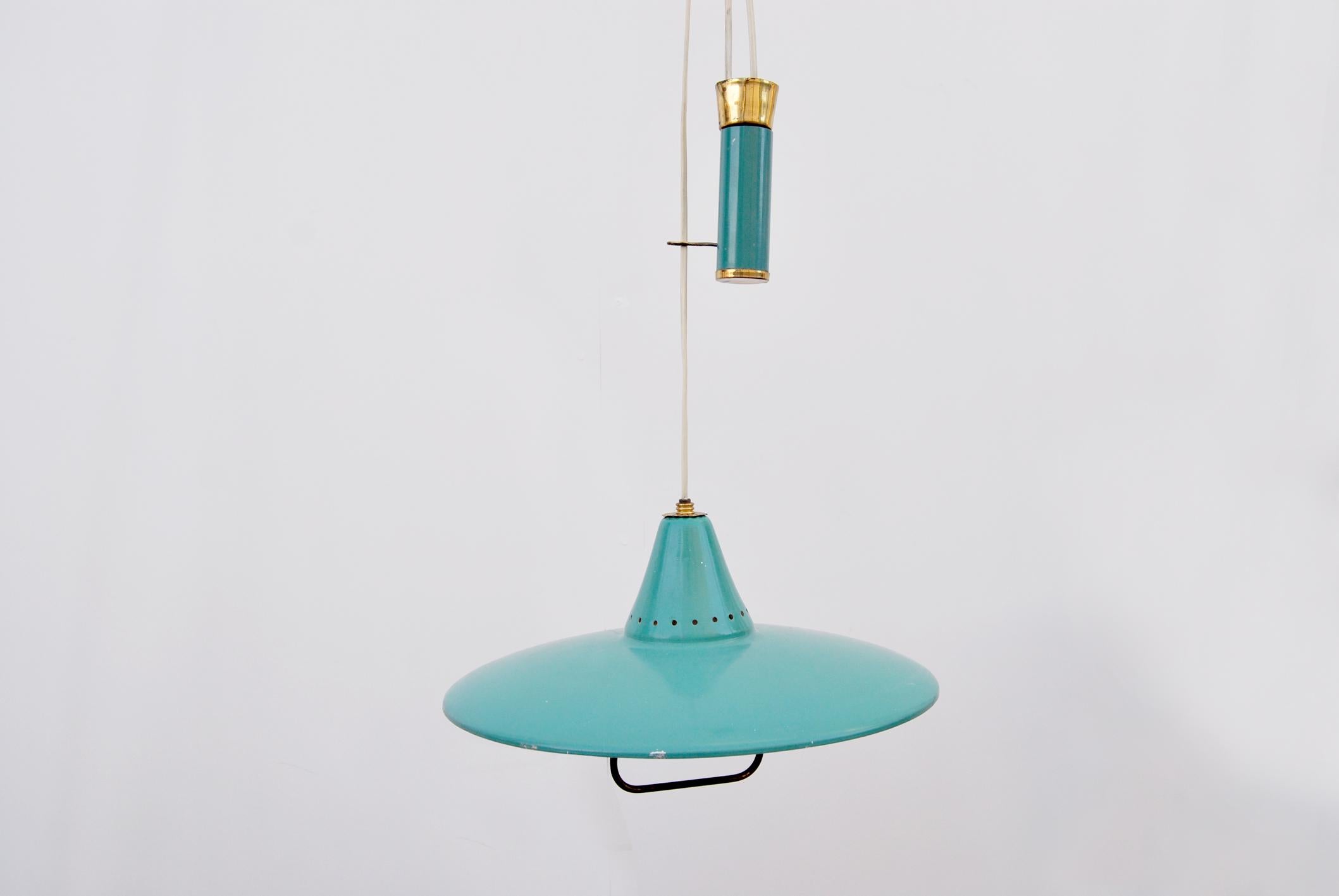 Italian 1950s Pendant Chandelier, Made in Italy  For Sale