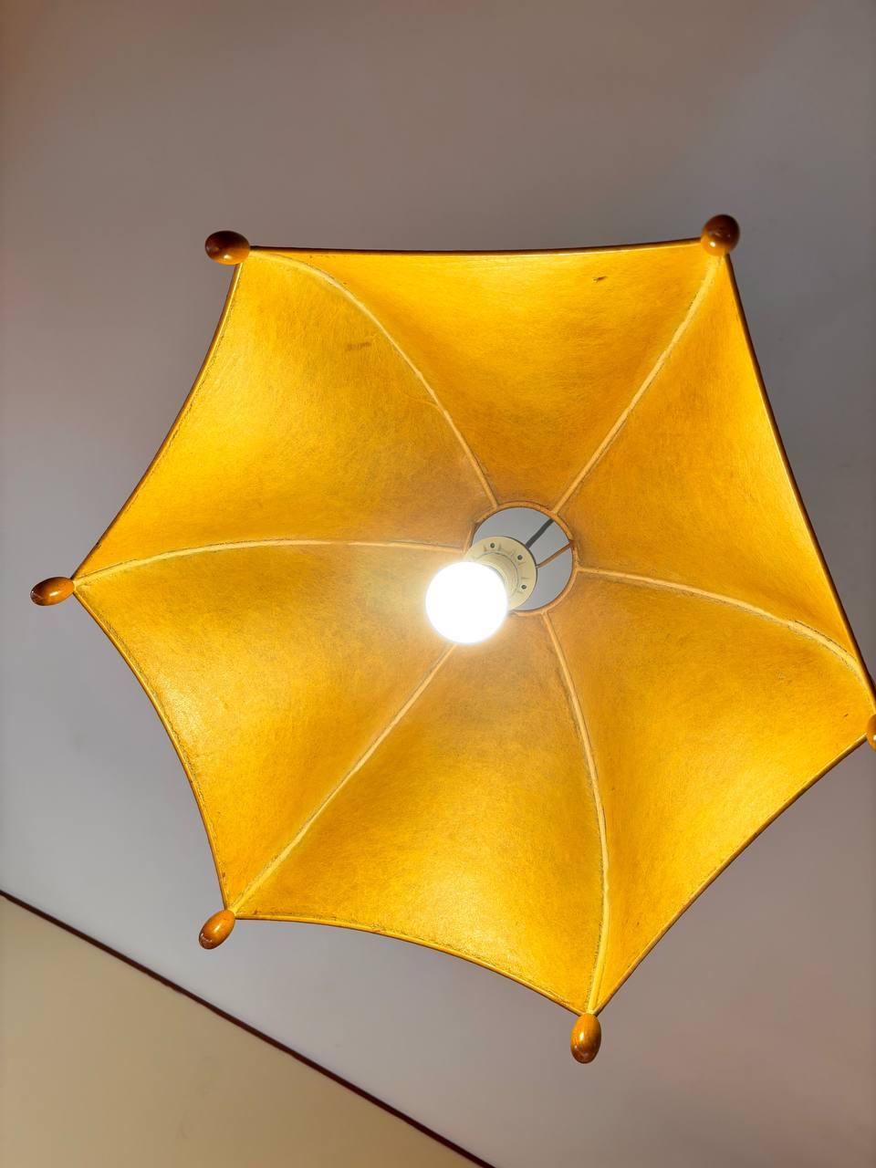Hand-Crafted Suspension chandelier inspired by cocoon xx century For Sale