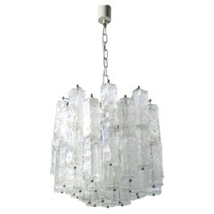 Pendant chandelier, design Toni ZUCCHERI for VENINI. Blown glass. 1960s