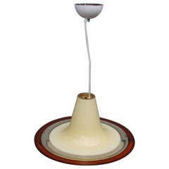 Veart 1970 Murano Glass Flying Disc Suspension Chandelier