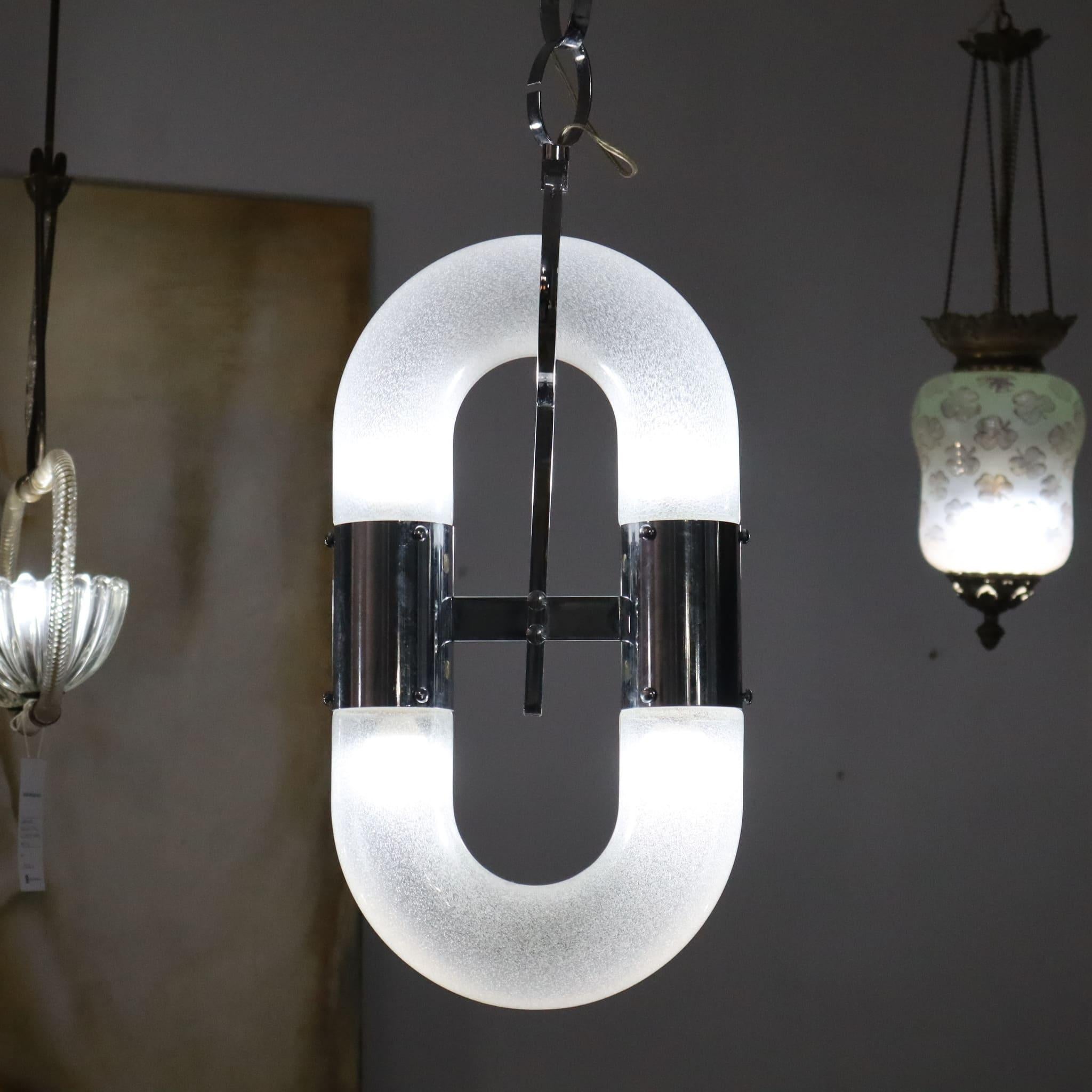 Space Age Mid-century modern Chandelier in Murano glass by Aldo Nason, Italy, 1960s in vendita