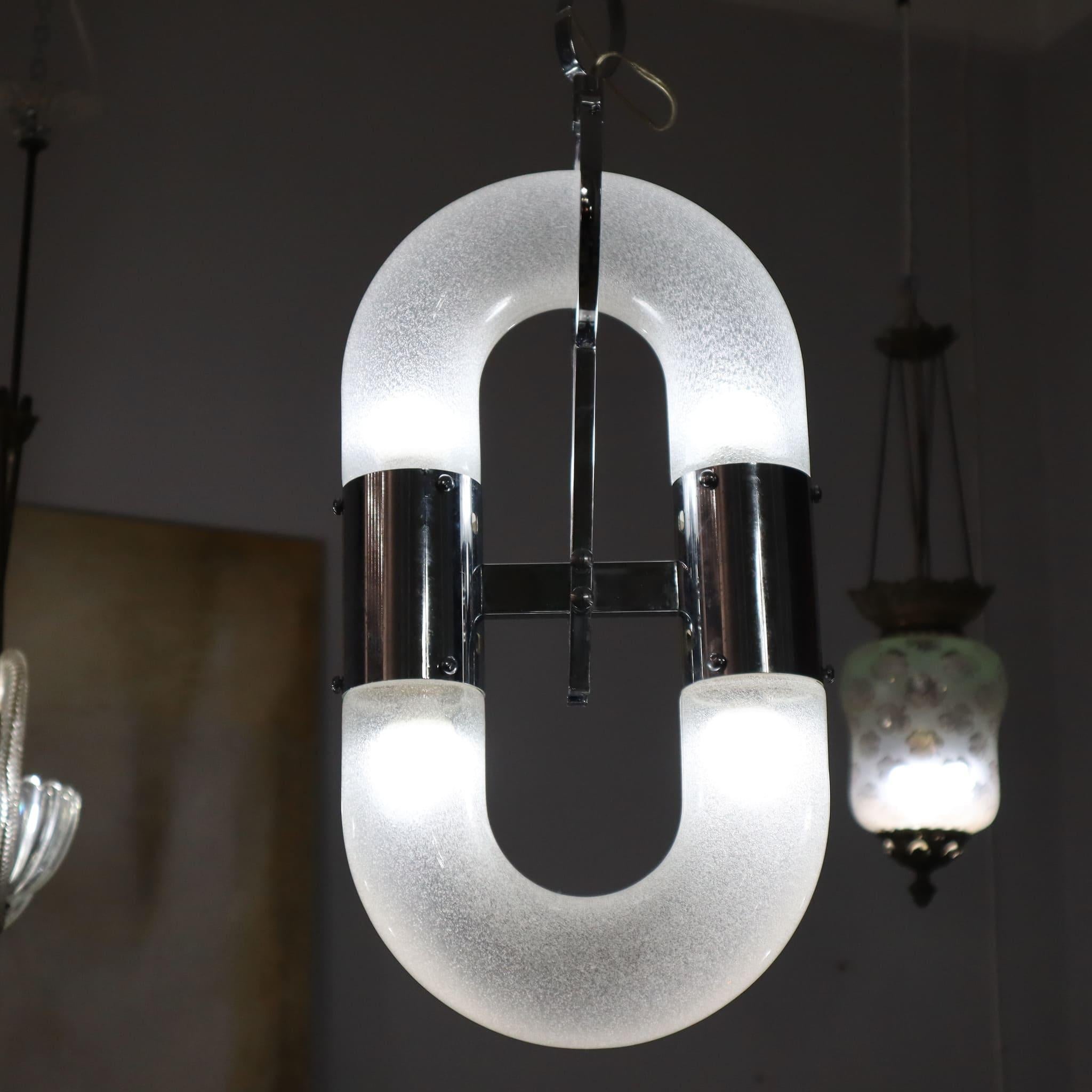 Mid-century modern Chandelier in Murano glass by Aldo Nason, Italy, 1960s In condizioni ottime in vendita a Nicolosi, IT