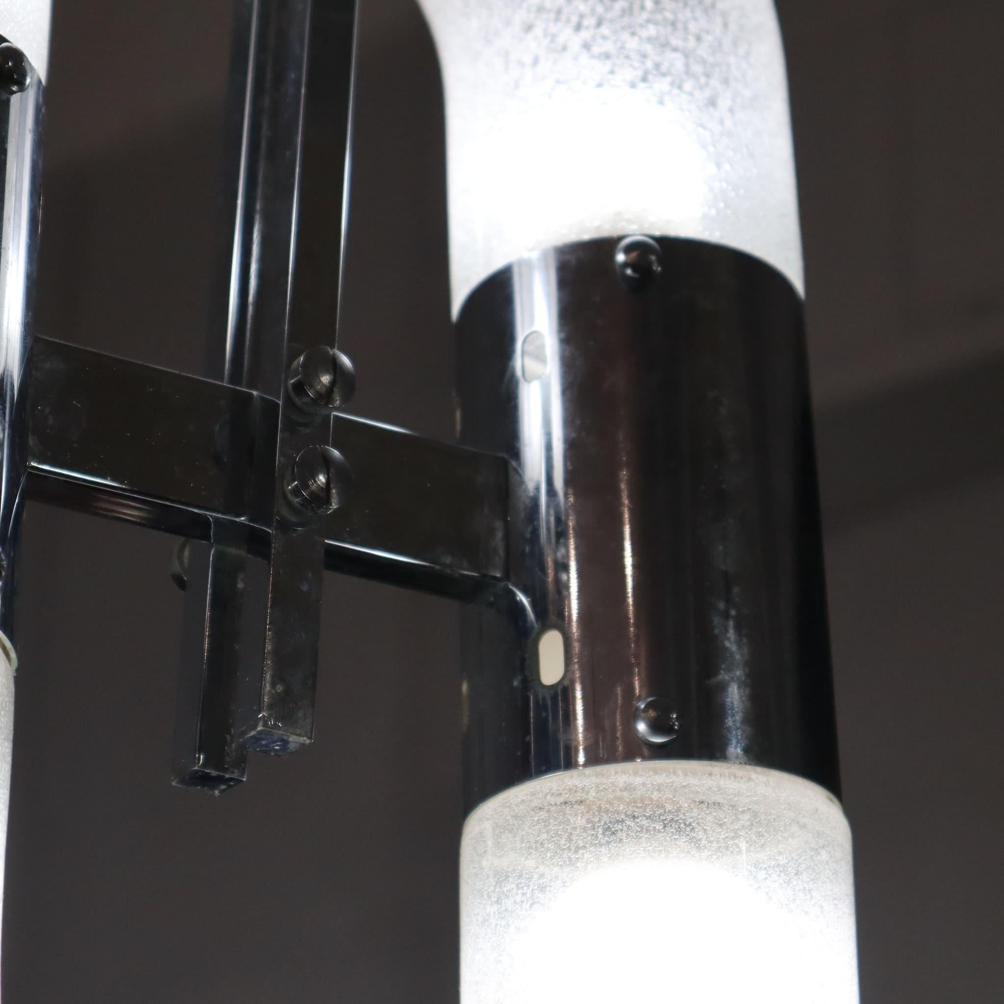 Metallo Mid-century modern Chandelier in Murano glass by Aldo Nason, Italy, 1960s in vendita