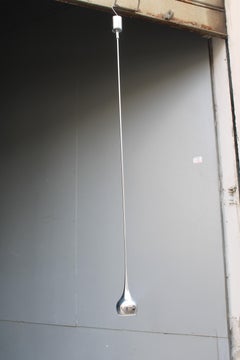 Esperia Italia 1970 Chrom Metall Minimalistische Pendelleuchte