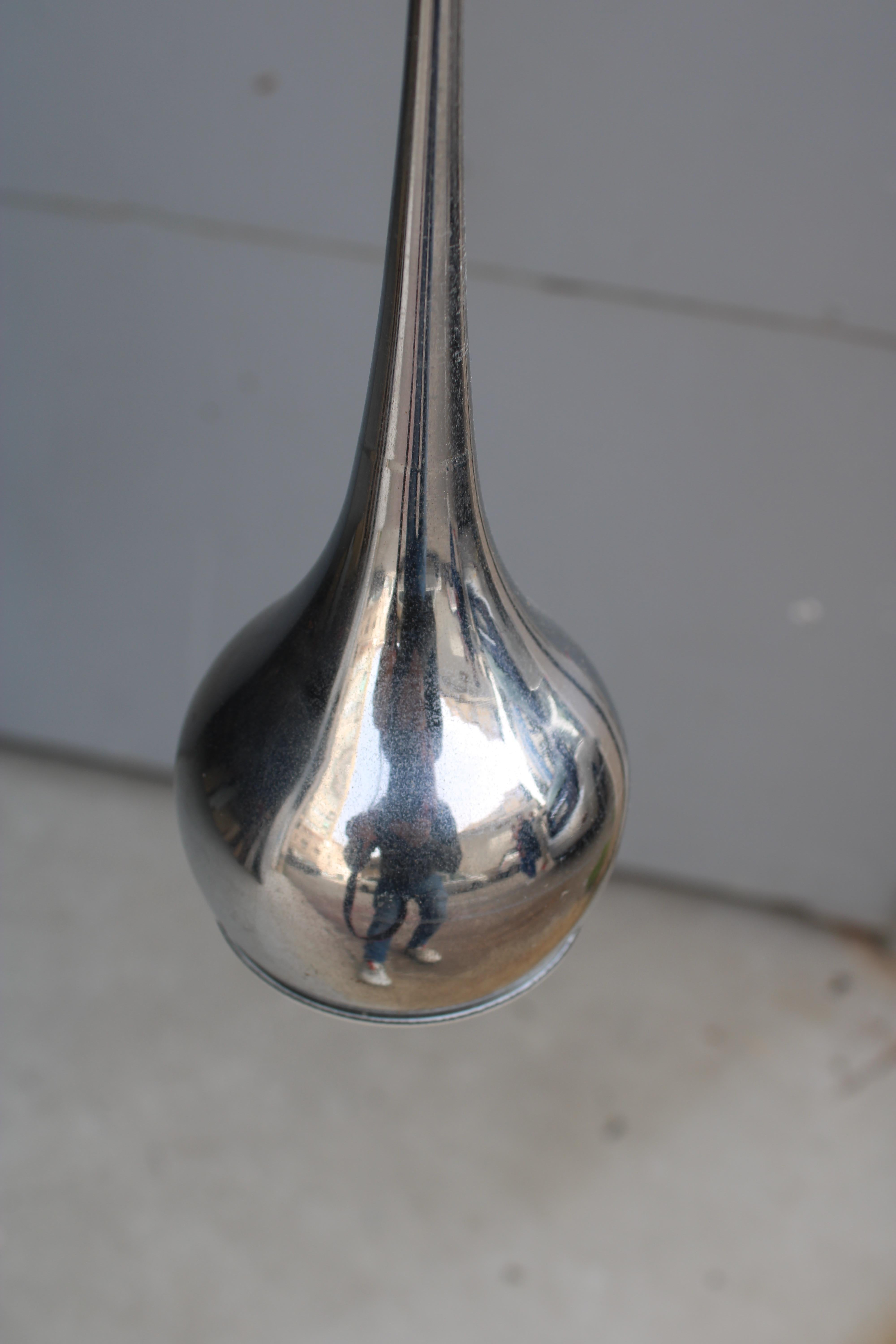 Lampadario a Sospensione minimale in Metallo Cromato Esperia Italia 1970 in vendita 1