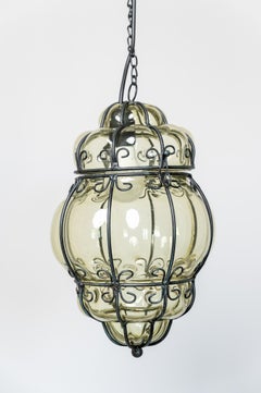 Murano blown glass pendant chandelier, 1960s