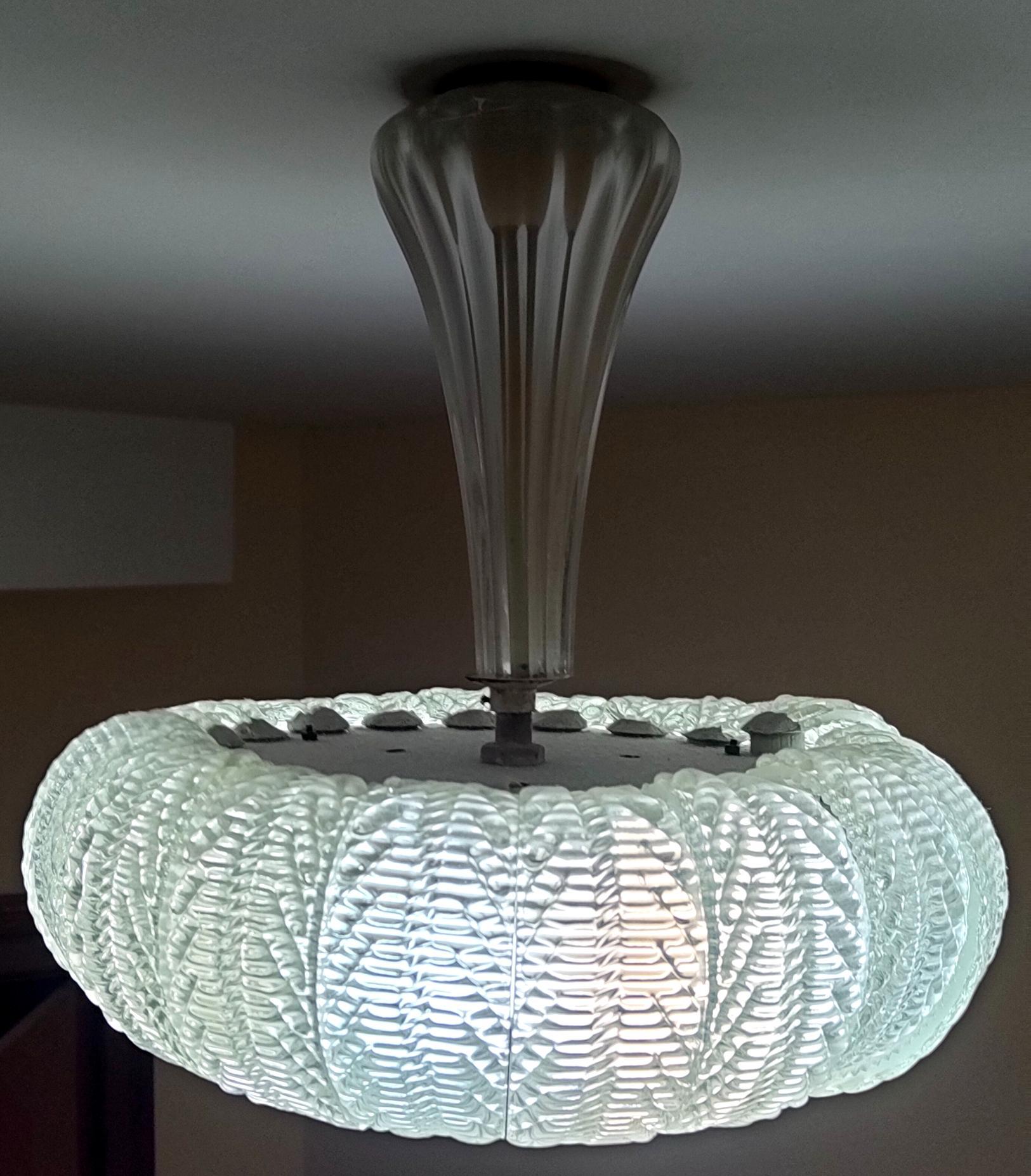 Mid-20th Century lampadario a sospensione originale anni 50 barovier & toso - 6 disponibili For Sale