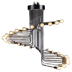 Lampadario a spirale Anni 70