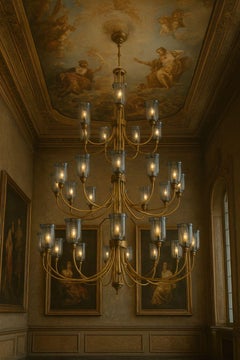 Jacaranda three-tier chandelier