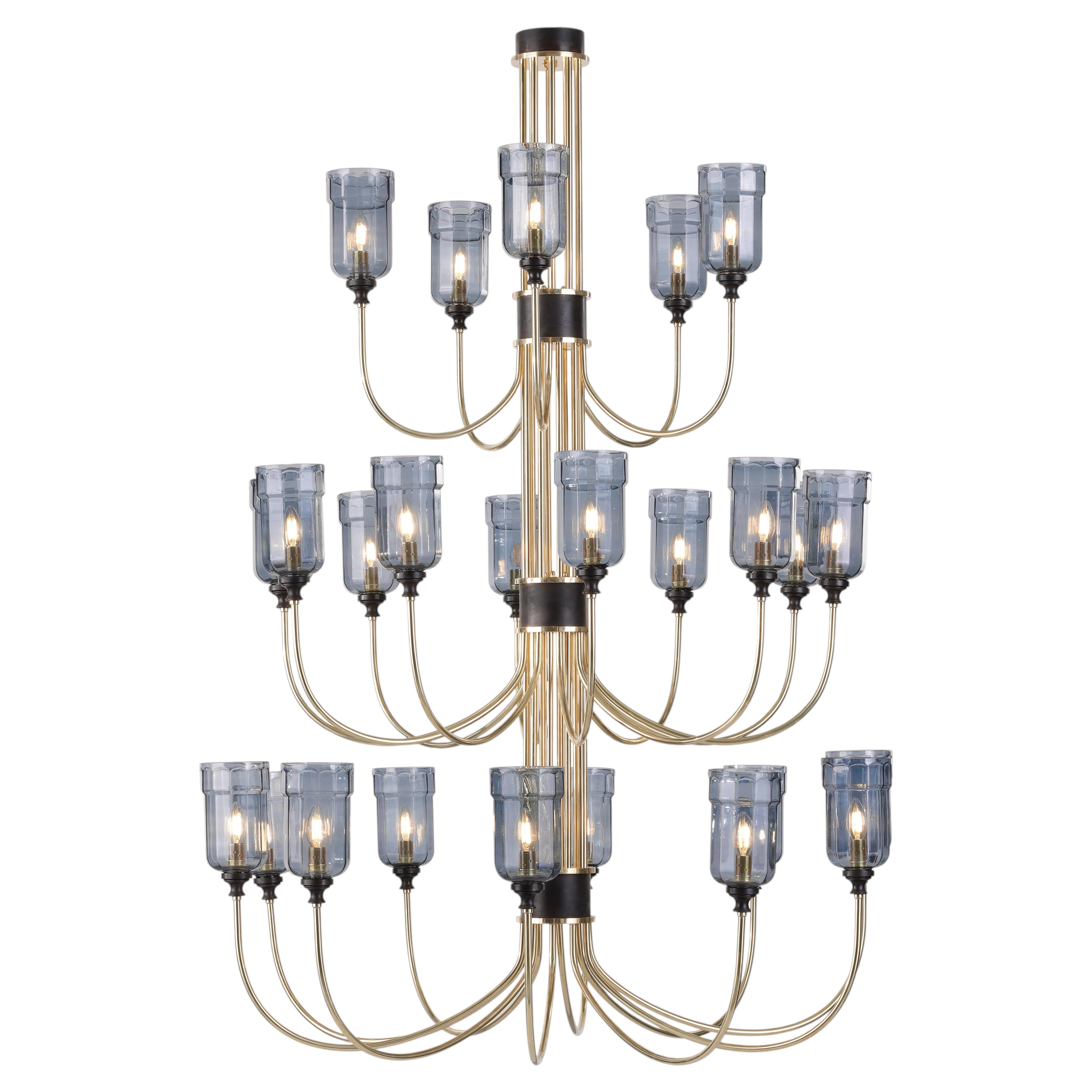 Jacaranda three-tier chandelier