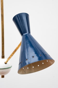 Lampadario a tre luci Anni '50 stile STILNOVO