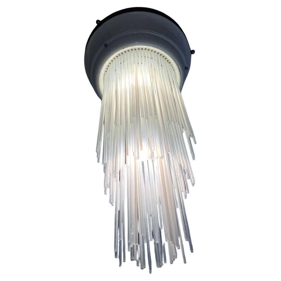 Stilnovo 'Cascade' chandelier in mid-century murano glass. For Sale