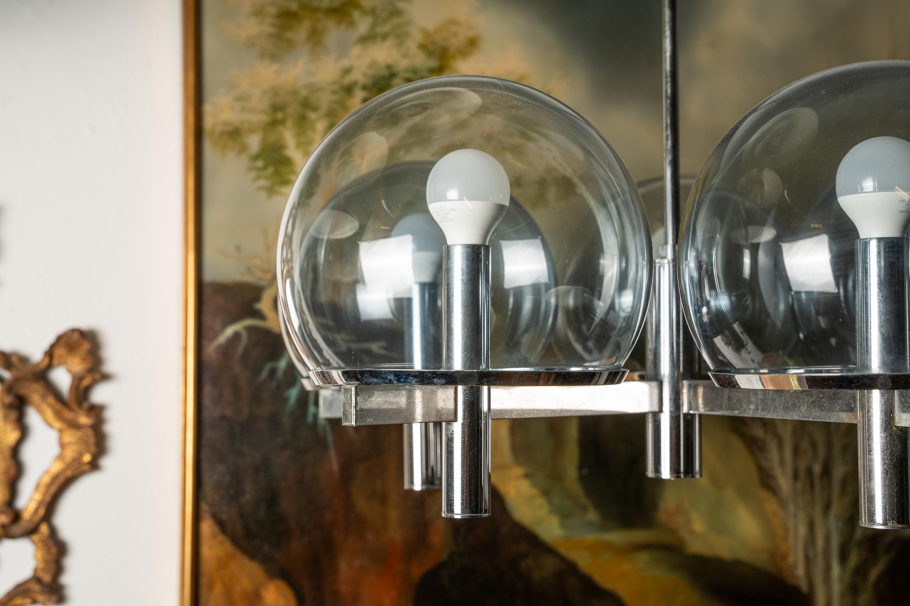 Airer Club-Kronleuchter von Gaetano Sciolari, Italien 1960er Jahre im Zustand „Gut“ im Angebot in Santa Margherita Ligure, IT