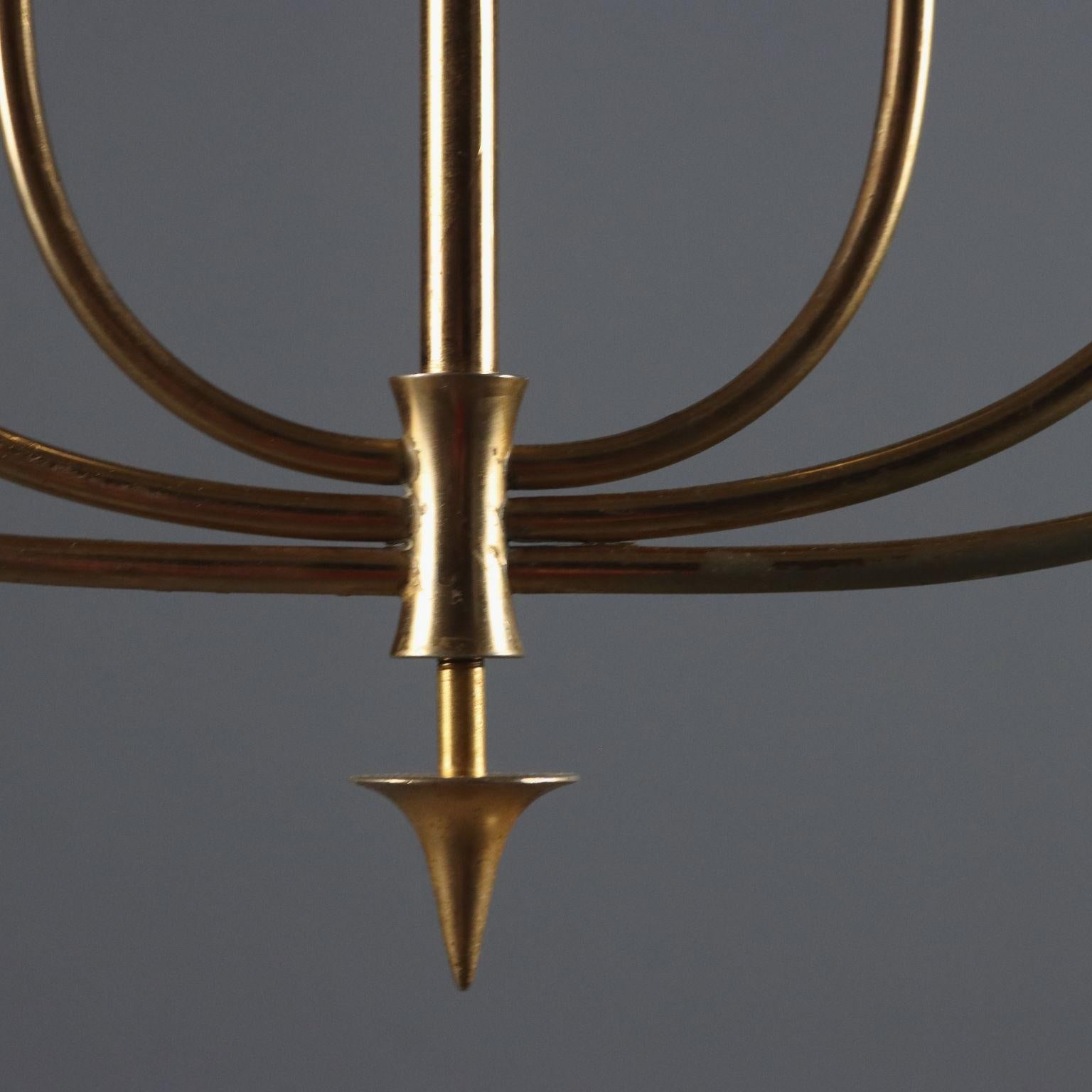 Lampadario anni '40 '50 a sei punti luce 3