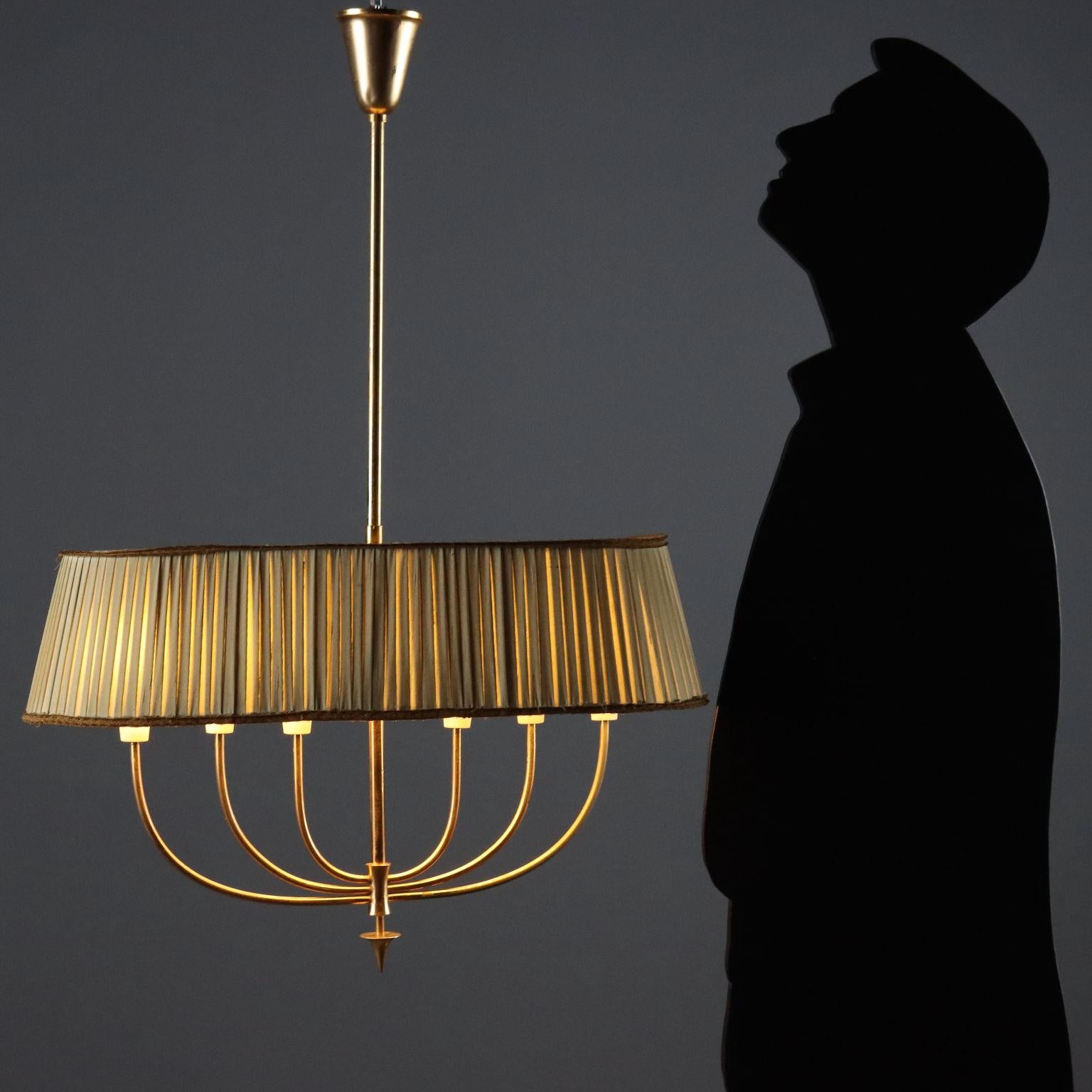 Mid-Century moderno Lampadario anni '40 '50 a sei punti luce