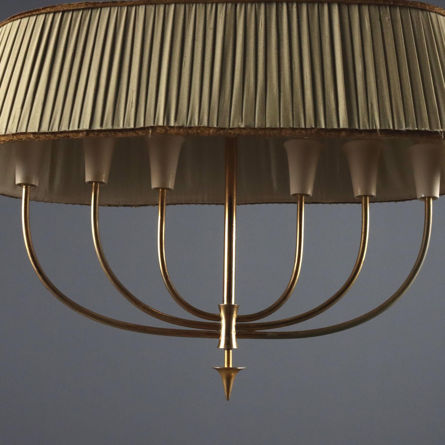 Lampadario anni '40 '50 a sei punti luce 2