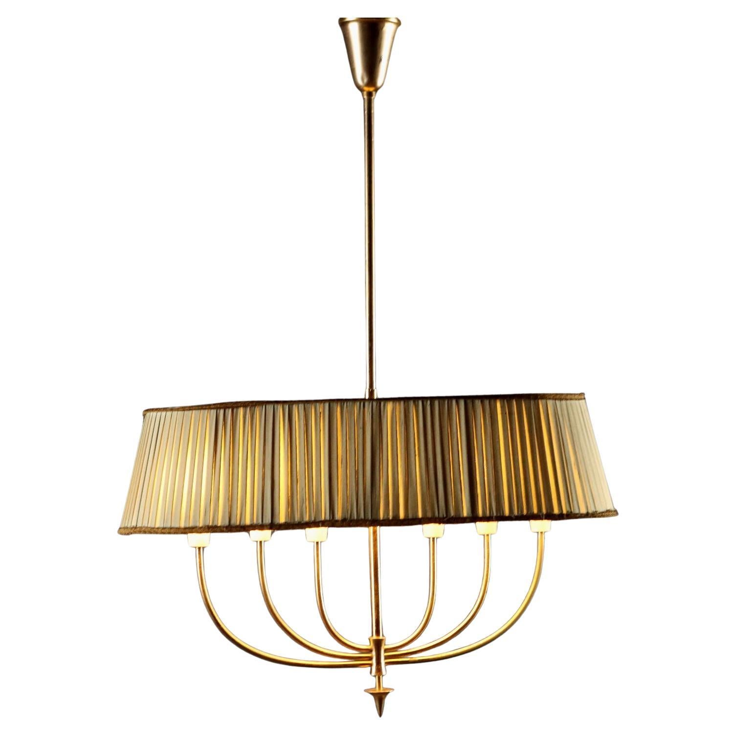 Lampadario anni '40 '50 a sei punti luce