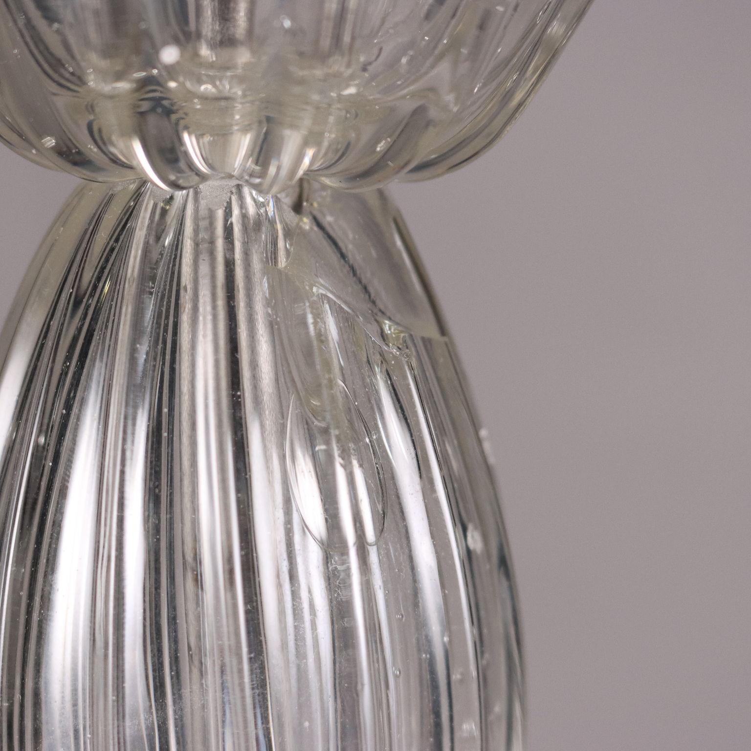 Mid-20th Century Lustre des années 1940 Fabrication italienne, verre de Murano en vente