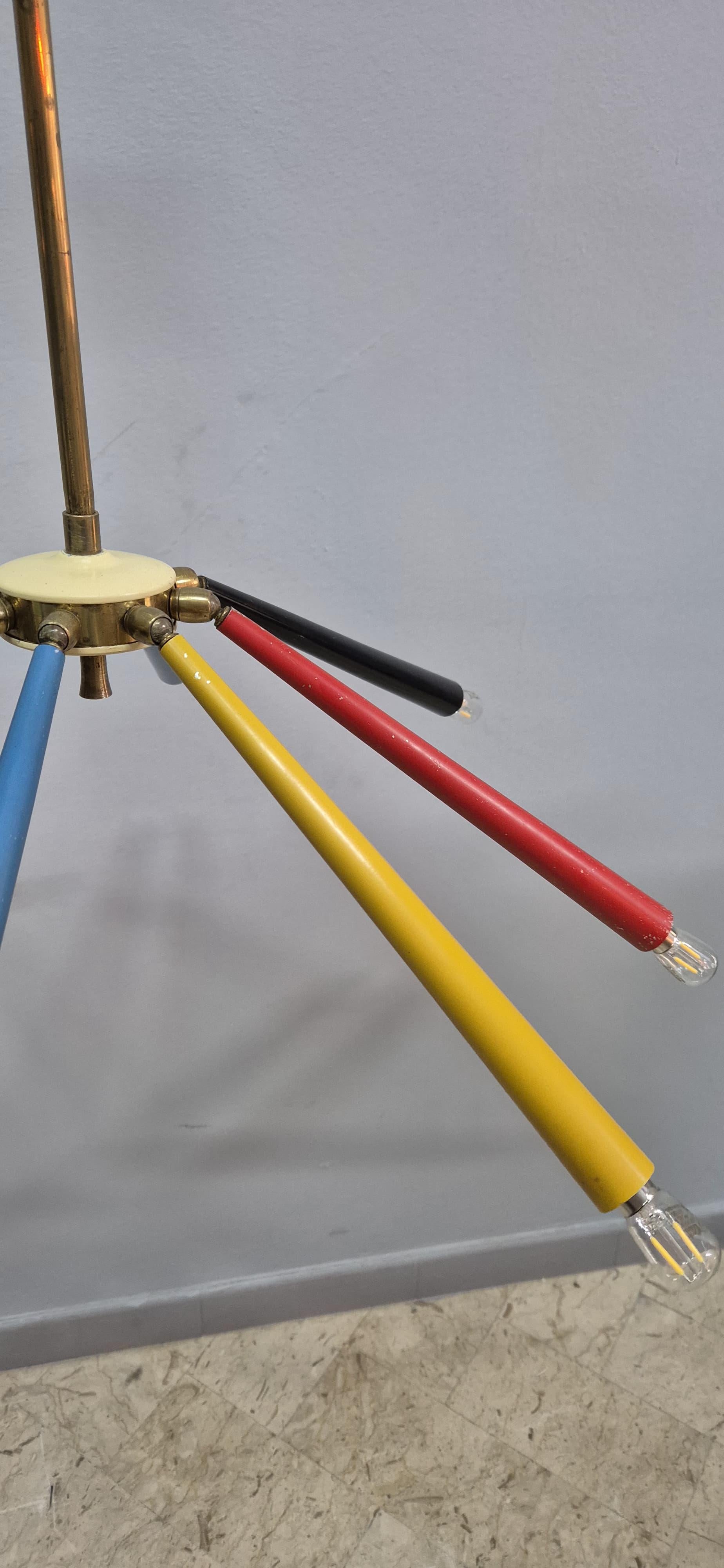 Lampadario anni '50 colorato In condizioni buone in vendita a Palermo, IT