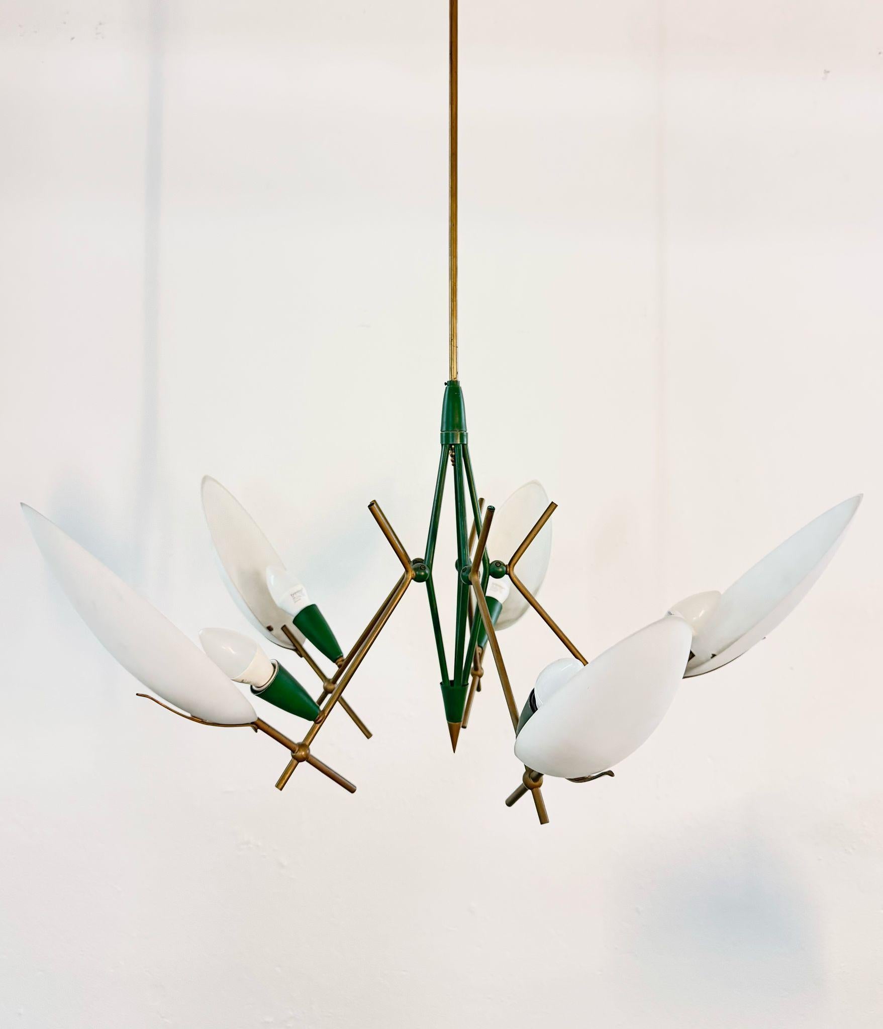 Metal 1950s chandelier Sputnik For Sale