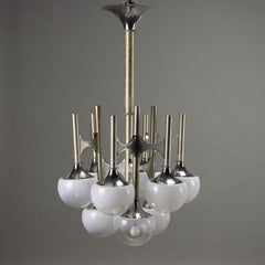 Lampadario Anni 60-70 a Nove Luci
