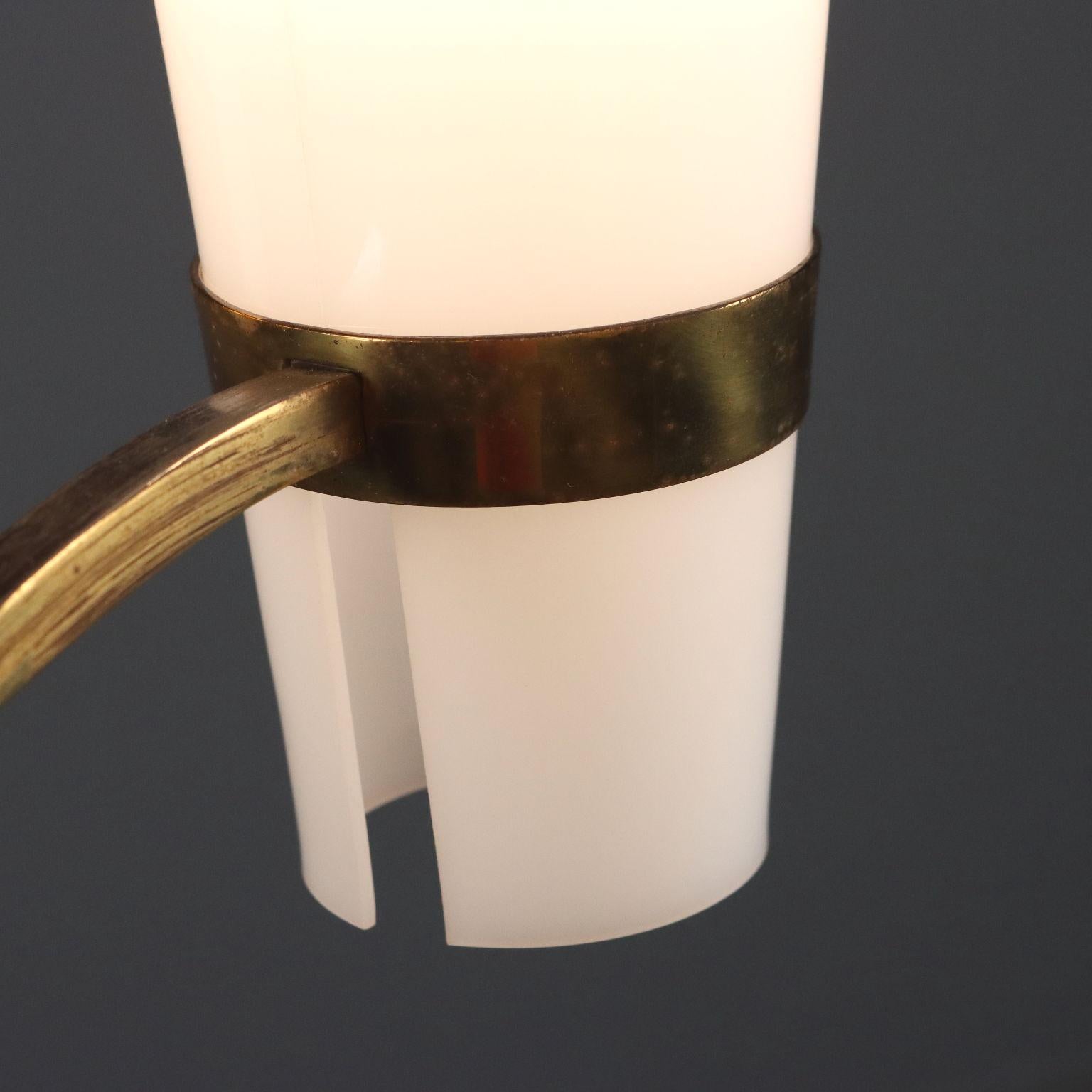 Mid-20th Century Lampadario Anni '60 a Otto Punti Luce in vendita