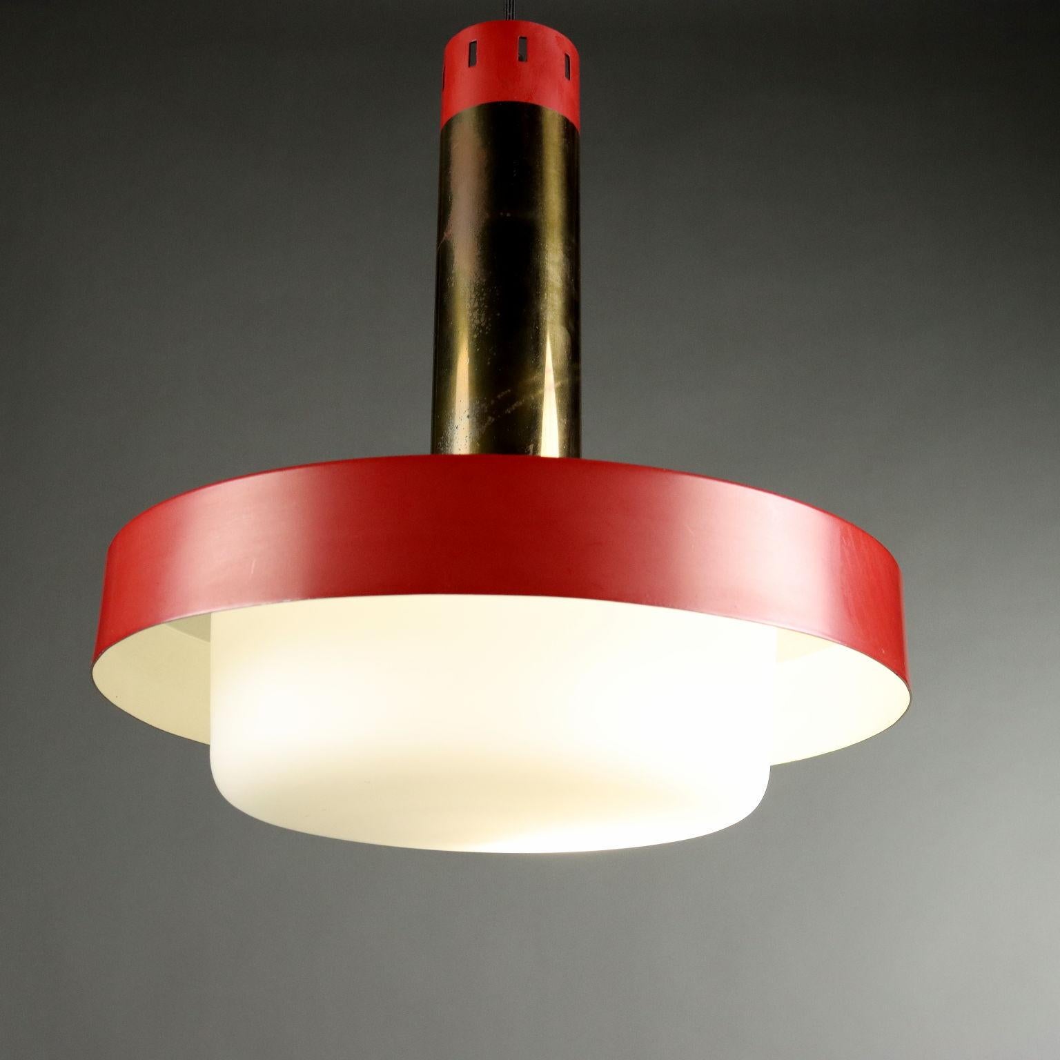 Smaltato Lampadario Anni 60 in vendita