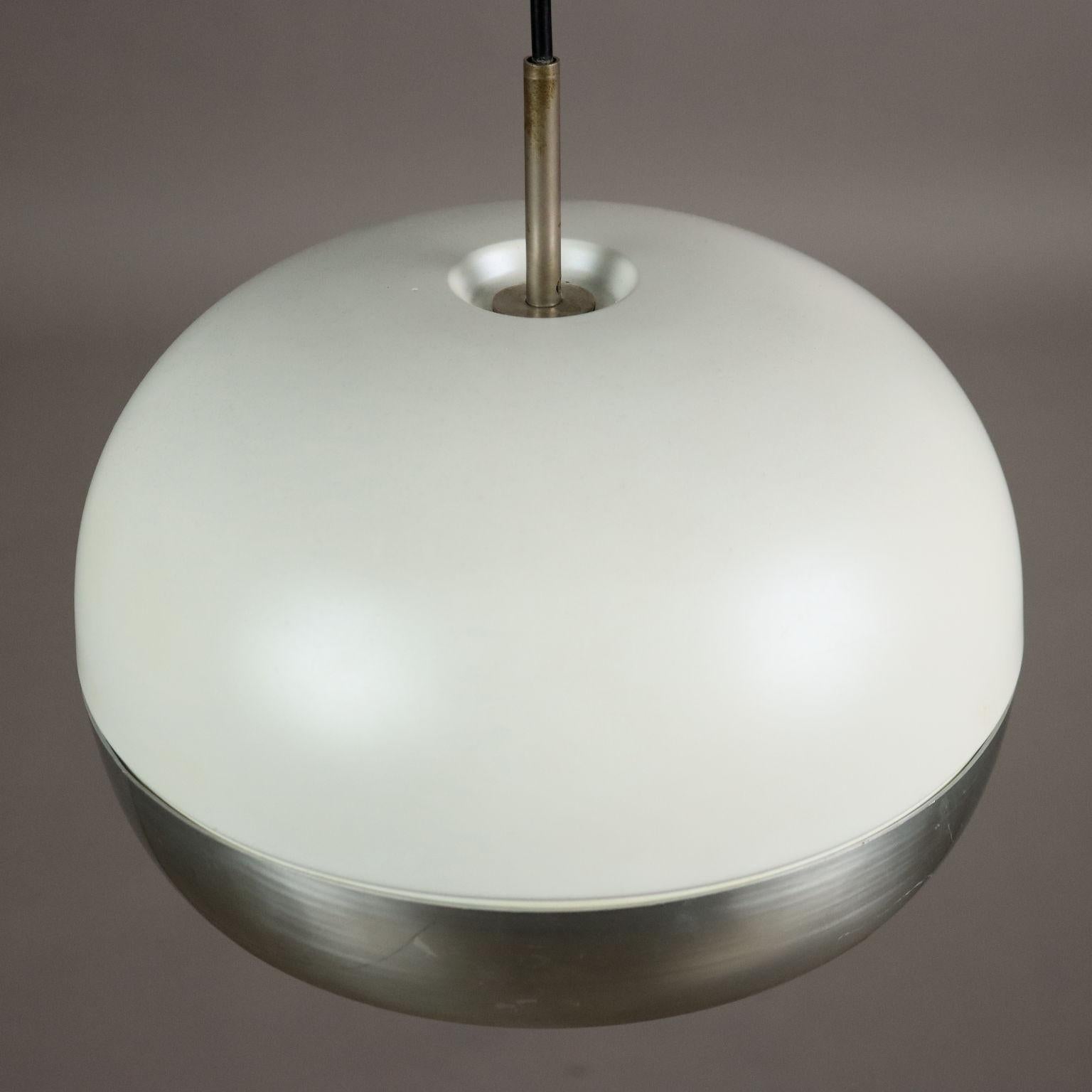 Lampadario Anni 60 in vetro bianco In condizioni buone in vendita a Milano, IT