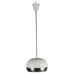 1960s white glass chandelier