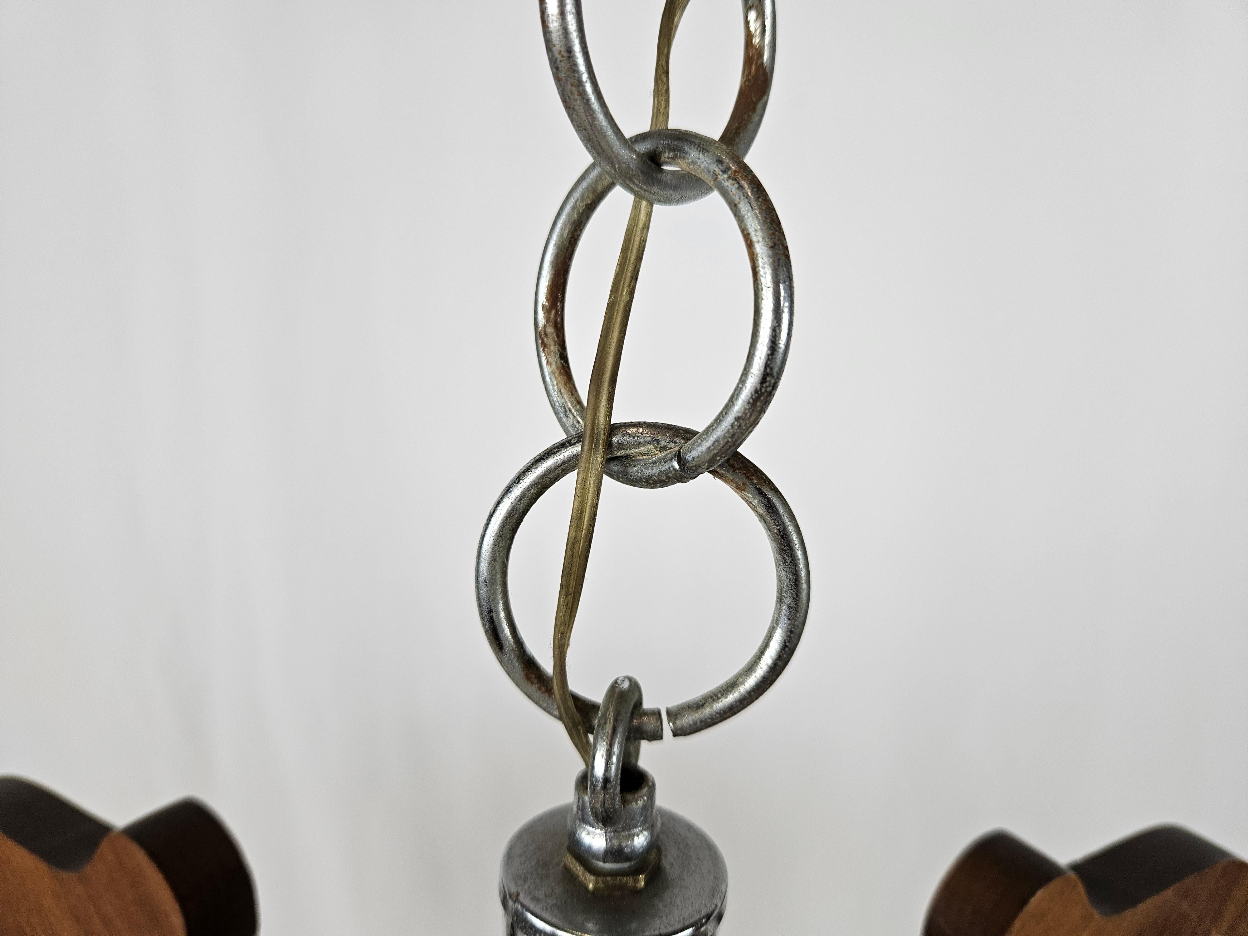 1970s style AV Mazzega chandelier with 3 light points For Sale 12