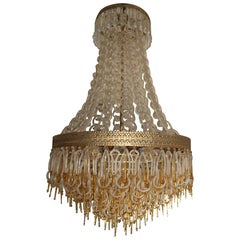 Archimdede Seguso 1950s Italy chandelier parts with gold and yellow powder Elegant