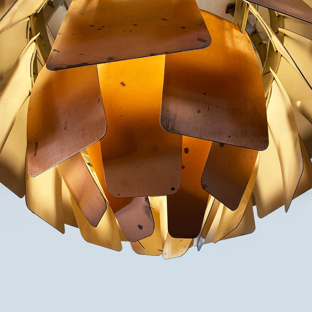 Mid-20th Century Danish Artichoke chandelier by Poul Henningsen for Louis Poulsen, ca. 1950.