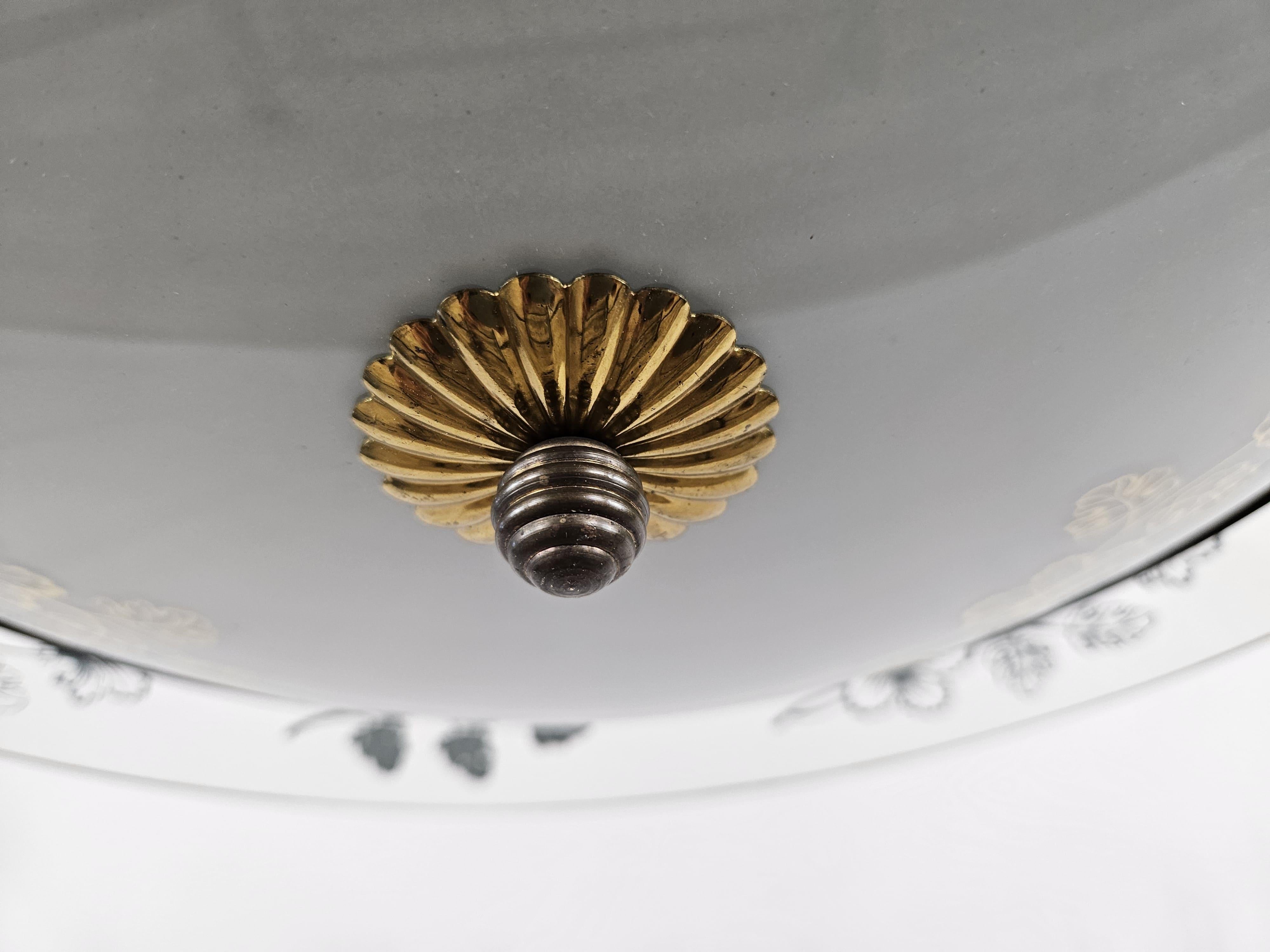 Chandelier attributed to Pietro Chiesa for Fontana Arte, 1940s For Sale 4