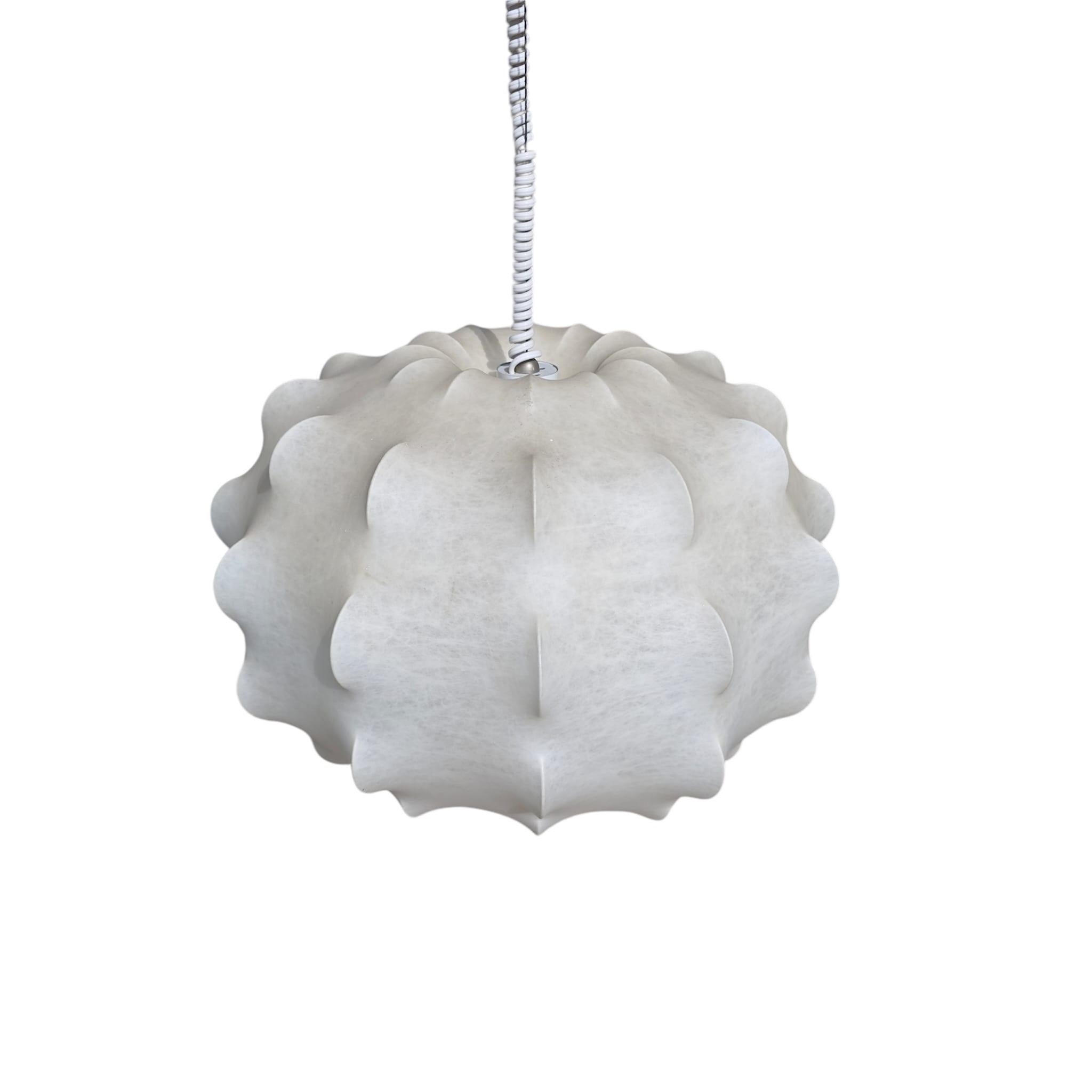 Parchment Paper Chandelier Attributed Tobia Scarpa 