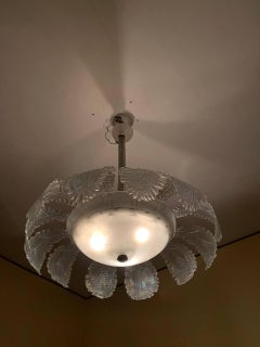 Lampada Barovier&Toso lampadario vintage art deco di Murano, 1940.