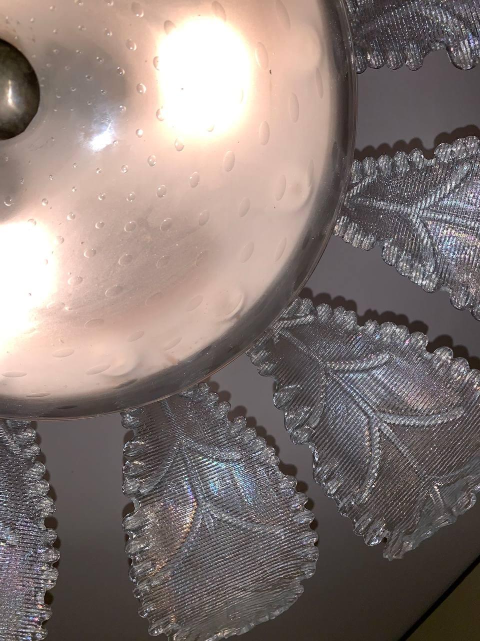 Italian Lampada Barovier&Toso lustre vintage art déco murano, 1940. en vente