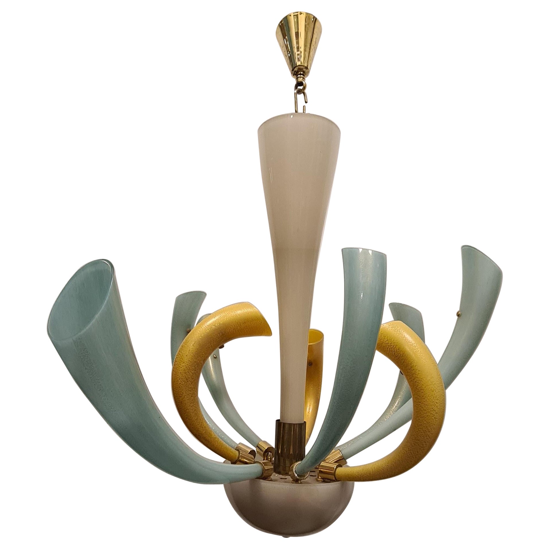 Lampadario Barovier & Toso modello Fuochi D'Artificio anni 70'