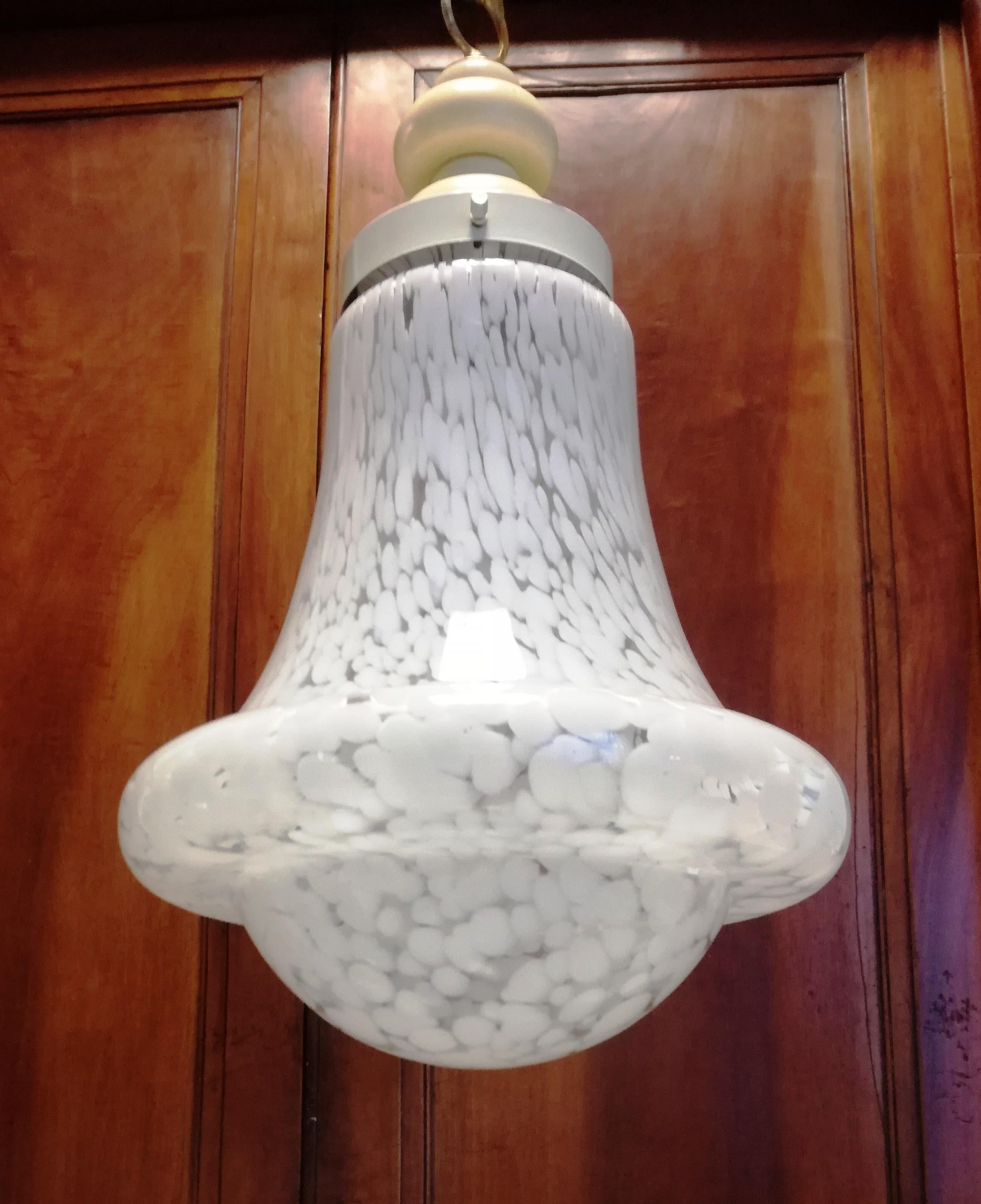 Mid-Century Modern Lampadario Birillo, Carlo Nason Per Mazzega en vente