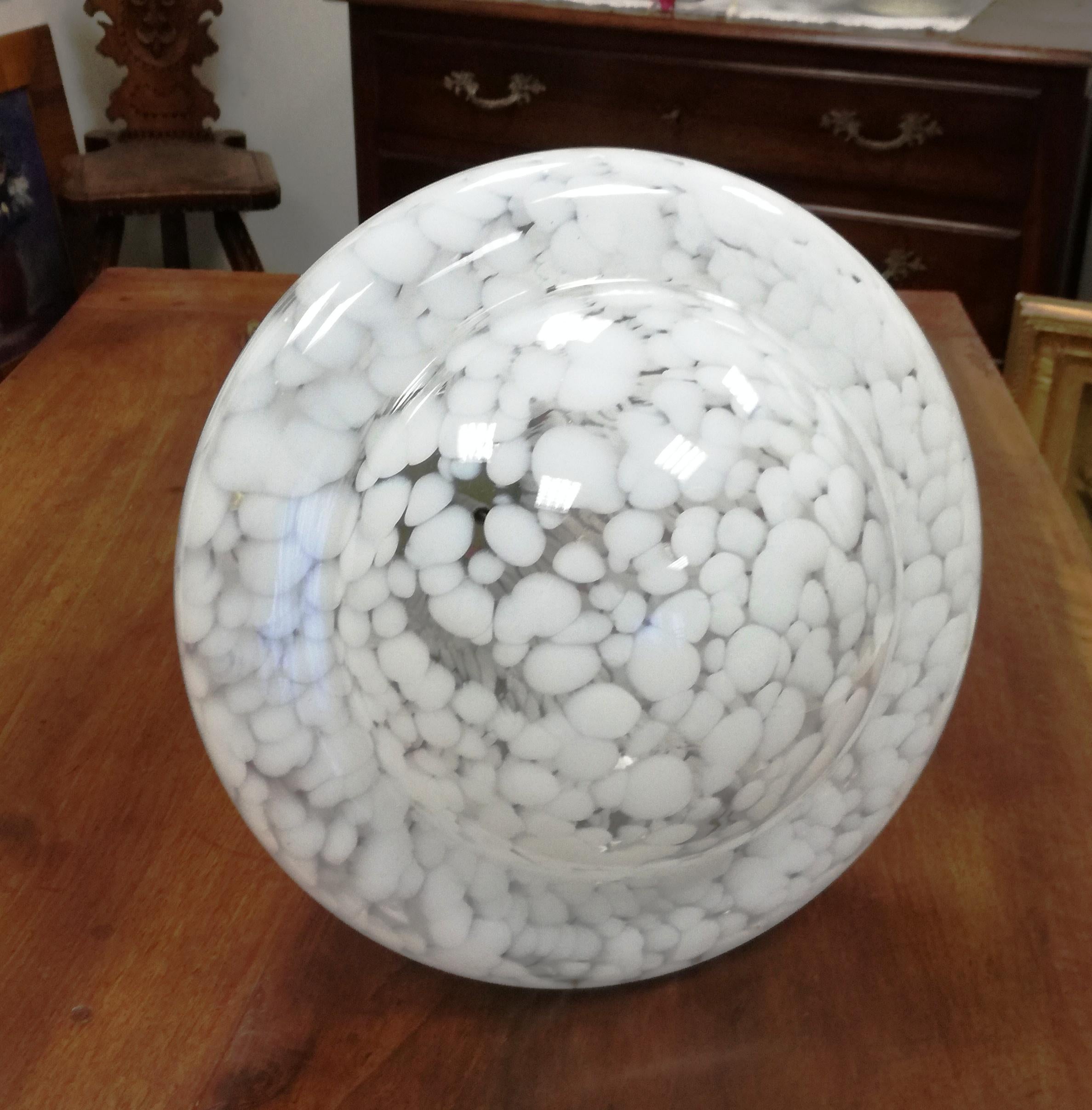 Metà XX secolo Lampadario Birillo, Carlo Nason Per Mazzega in vendita