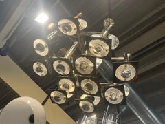 Chandelier Chandelier Oscar Torlasco 1970s  vintage 12 lights
