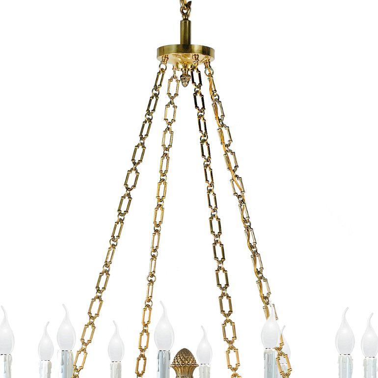 Lustre classique à 12 lumières avec chaînes Neuf - En vente à Firenze, FI
